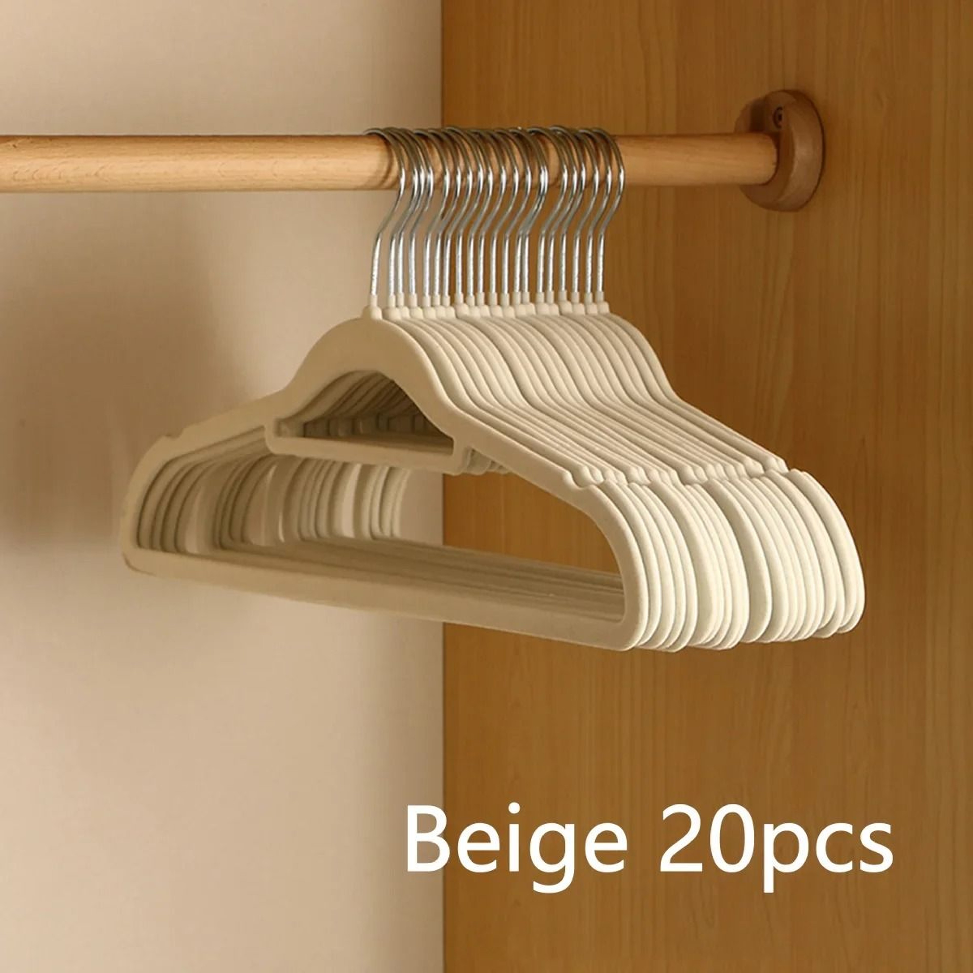 Non Slip Velvet Clothes Hangers Set For Wardrobe Organization 10 Or 20 Pack 3