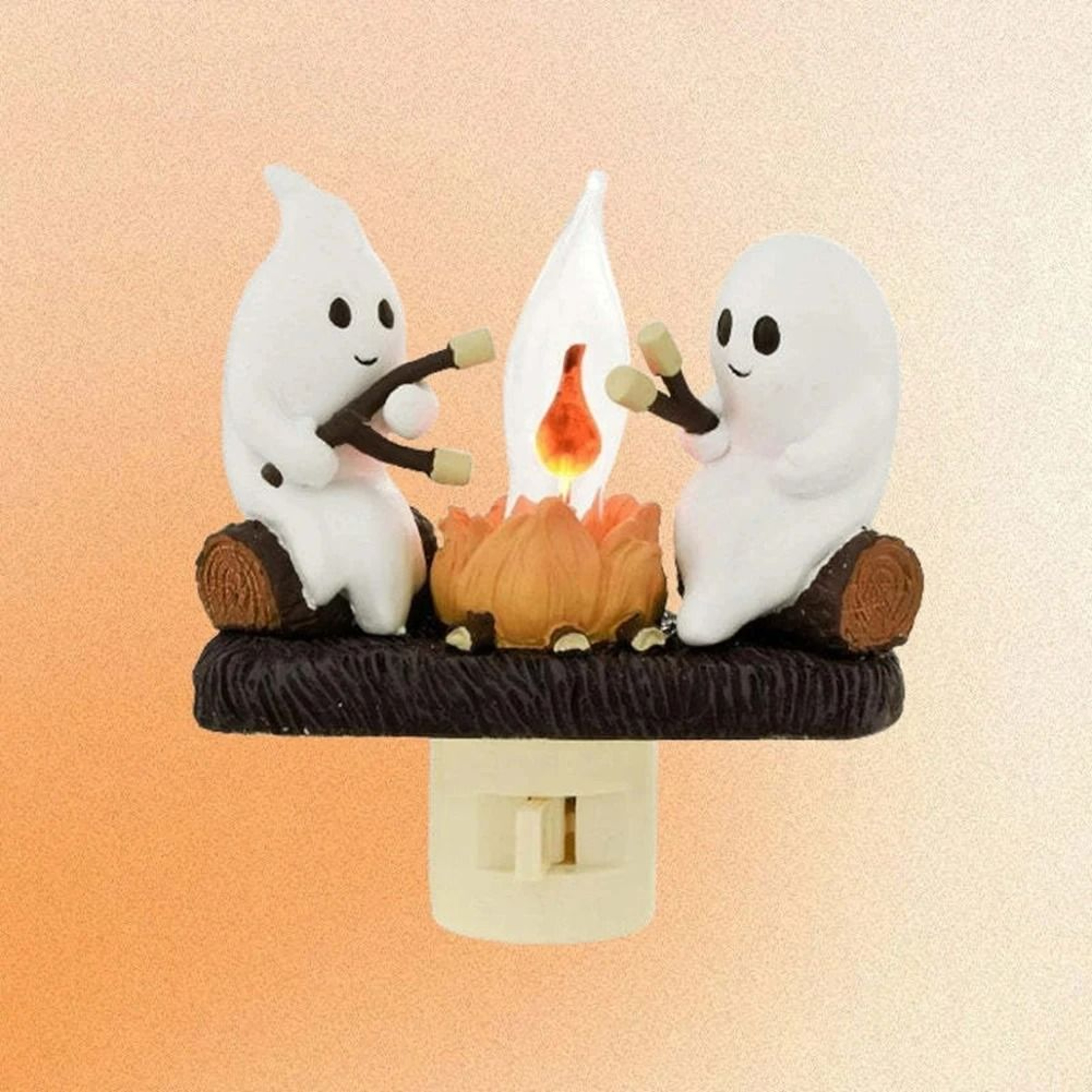 Flashing Ghost Night Light Lamp Holder For Halloween Table Decor 5
