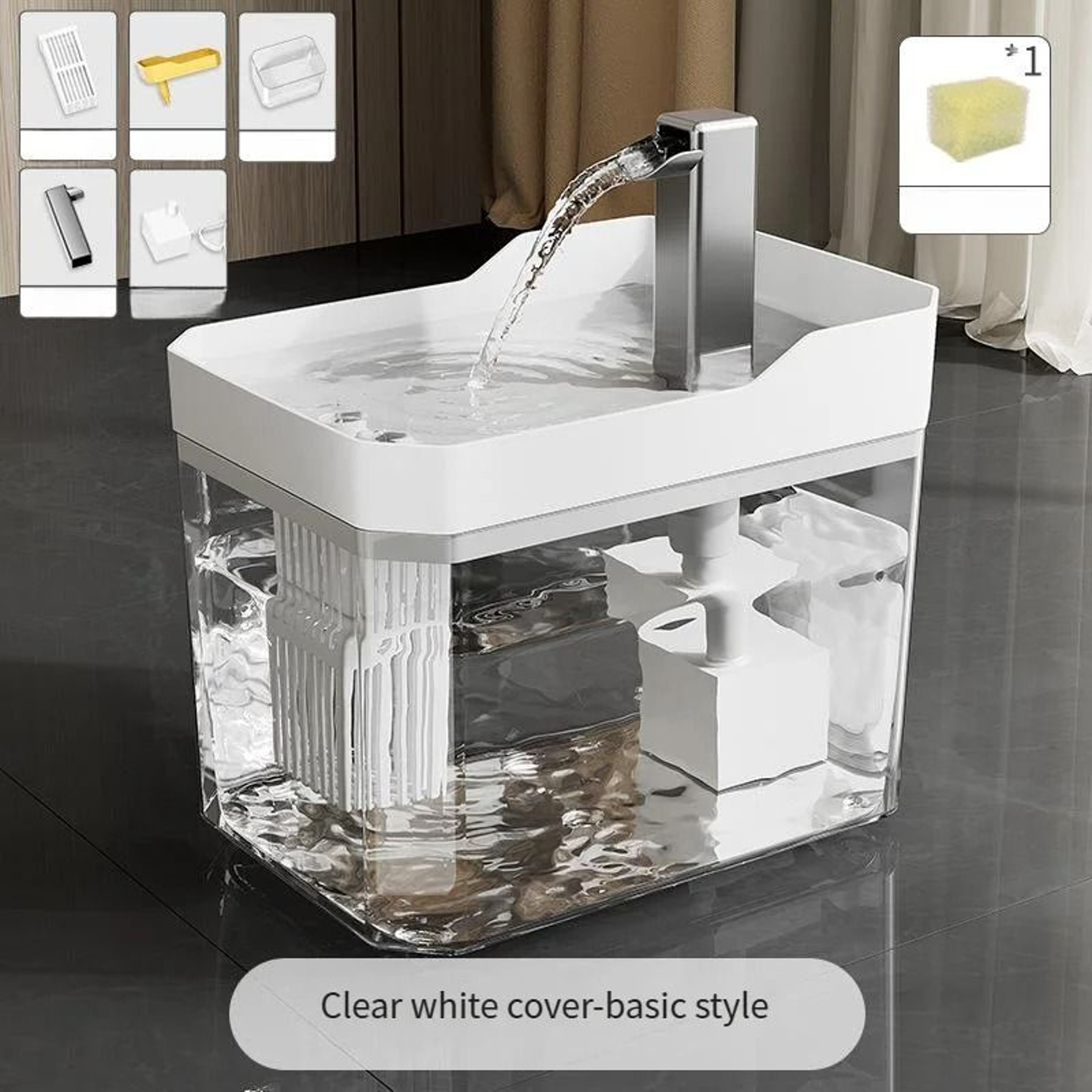 Automatic Pet Feeder And Waterer Set With Anti Slip Base And Filter 2