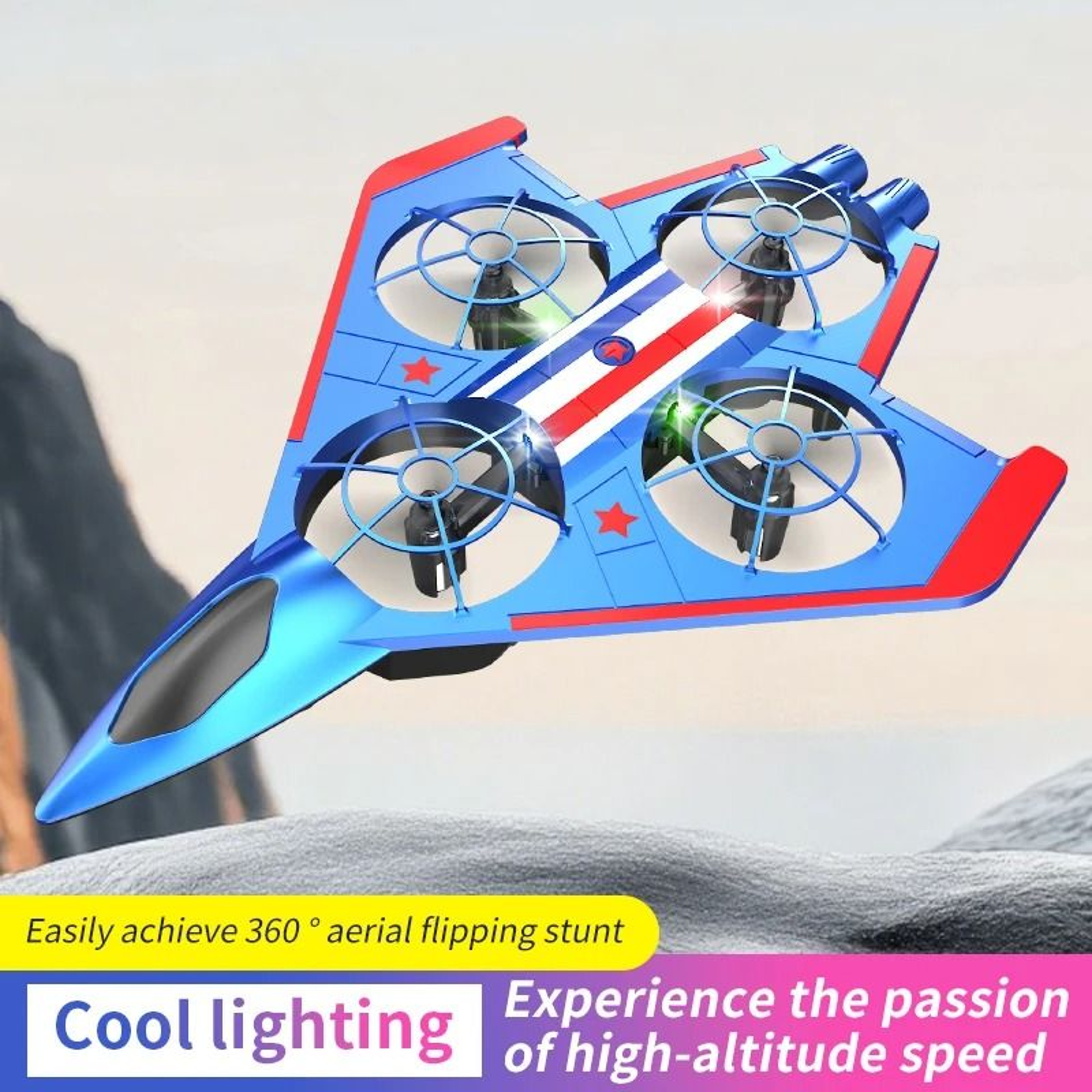 S12 Stunt Remote Control Aircraft Four Axis Fighter Drone 3