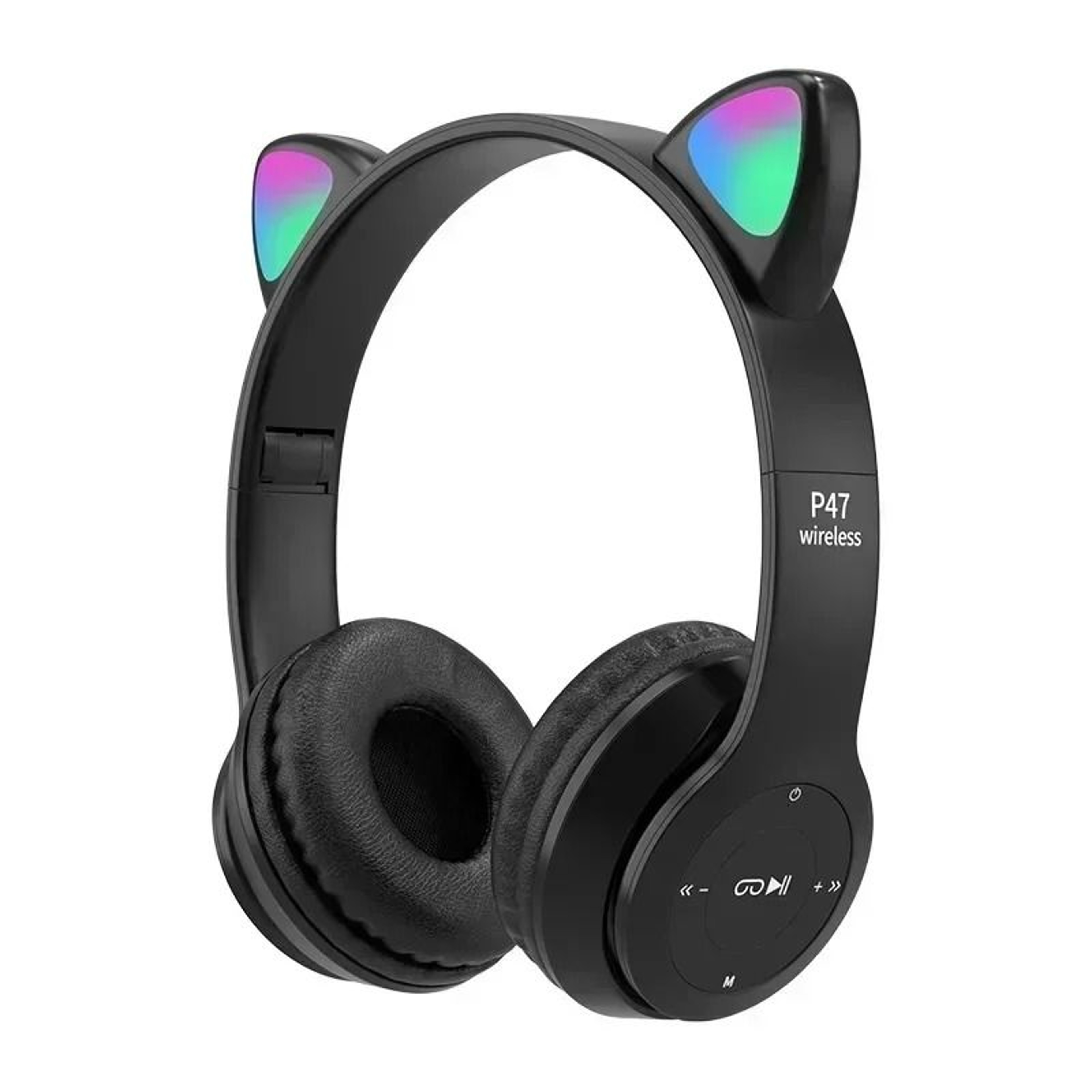 LED Cat Ear Bluetooth Headphones With Mic Wireless Stereo Headset 1