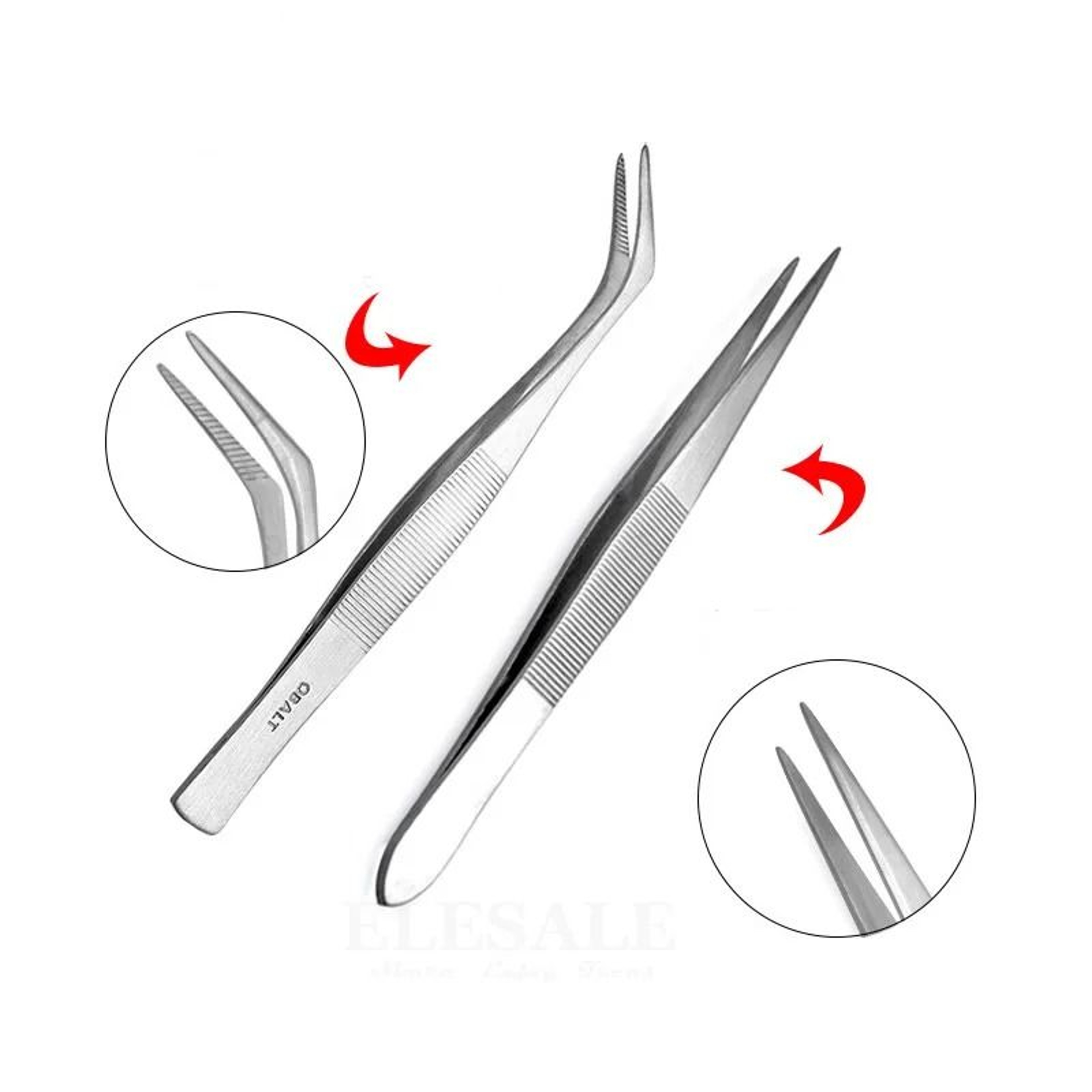 Precision Stainless Steel Tweezers Multi Use Grip Tool For Makeup And Repair 0