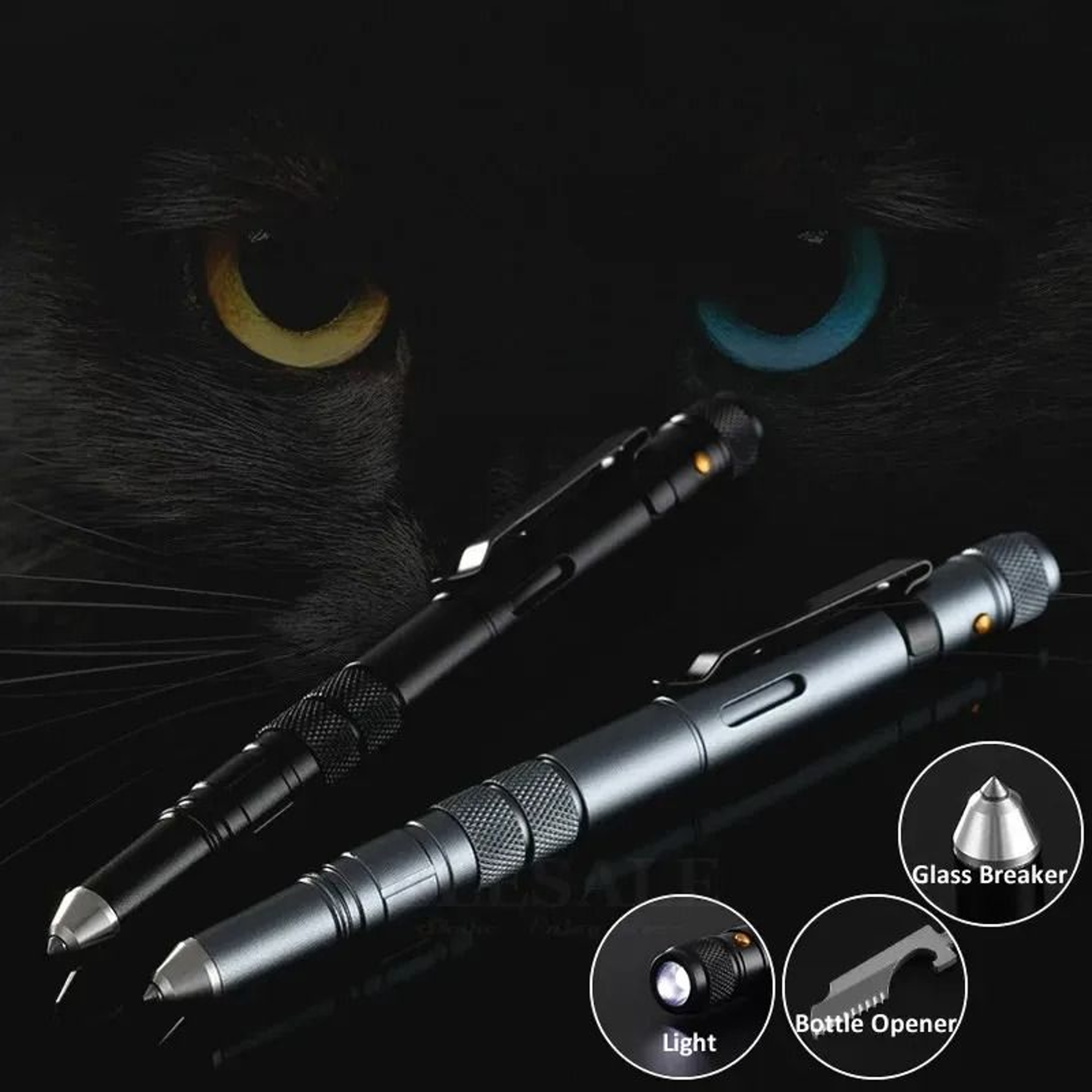 4 In 1 Tactical EDC Pen With Flashlight Glass Breaker And Bottle Opener 0