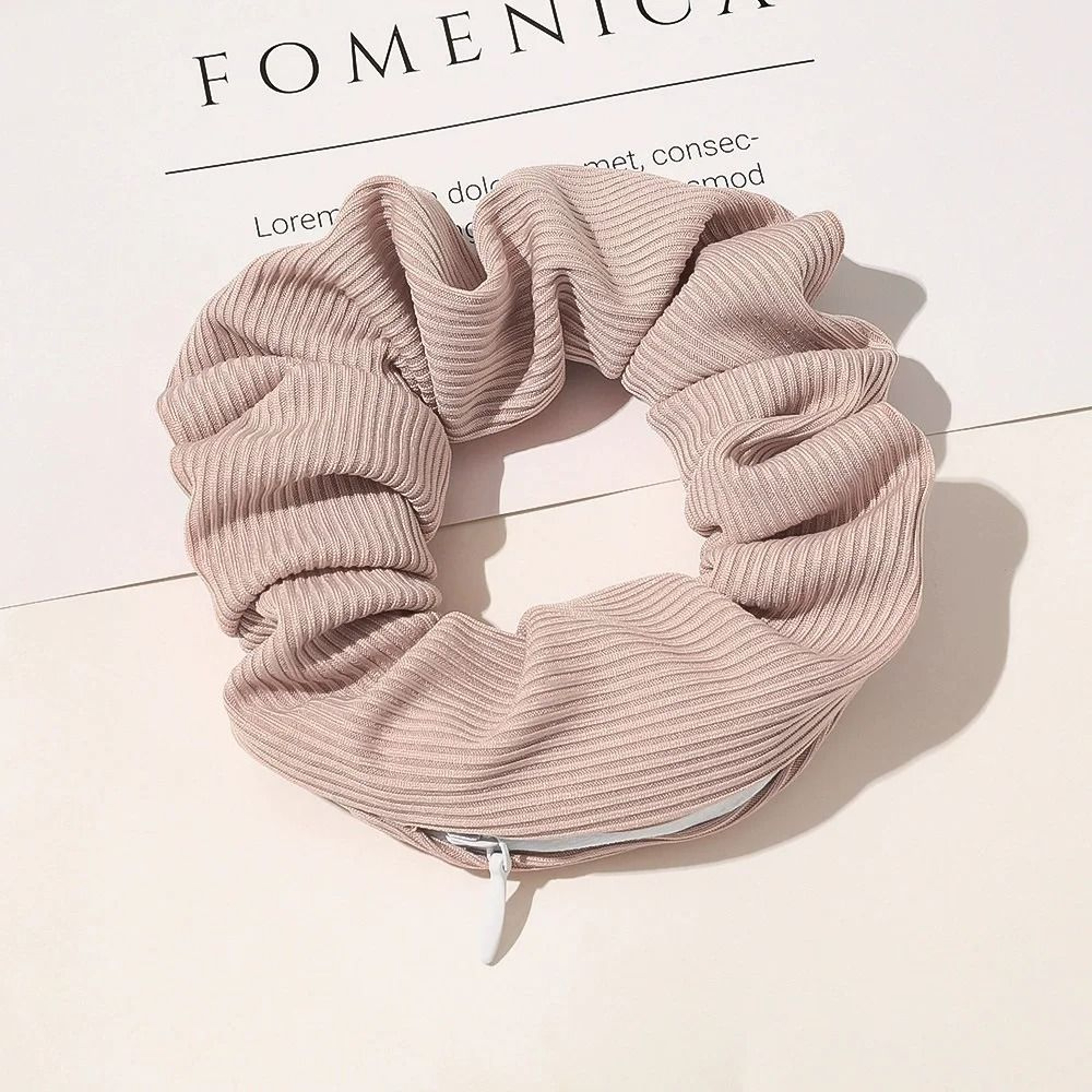 Hidden Zipper Hair Scrunchie Safe Portable Storage For Cash And Jewelry 4