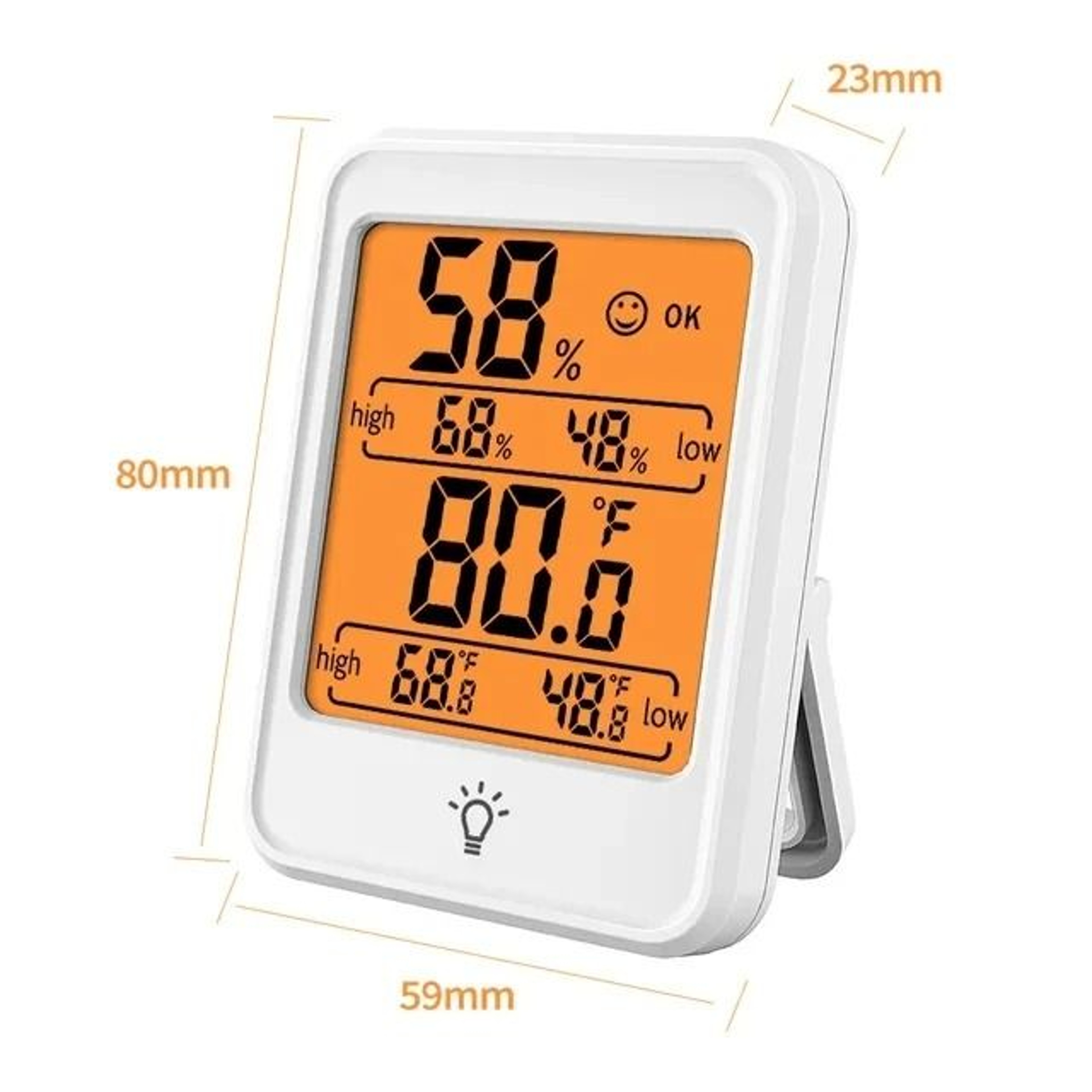 Indoor Digital Temperature And Humidity Meter With Stand And Magnet 4