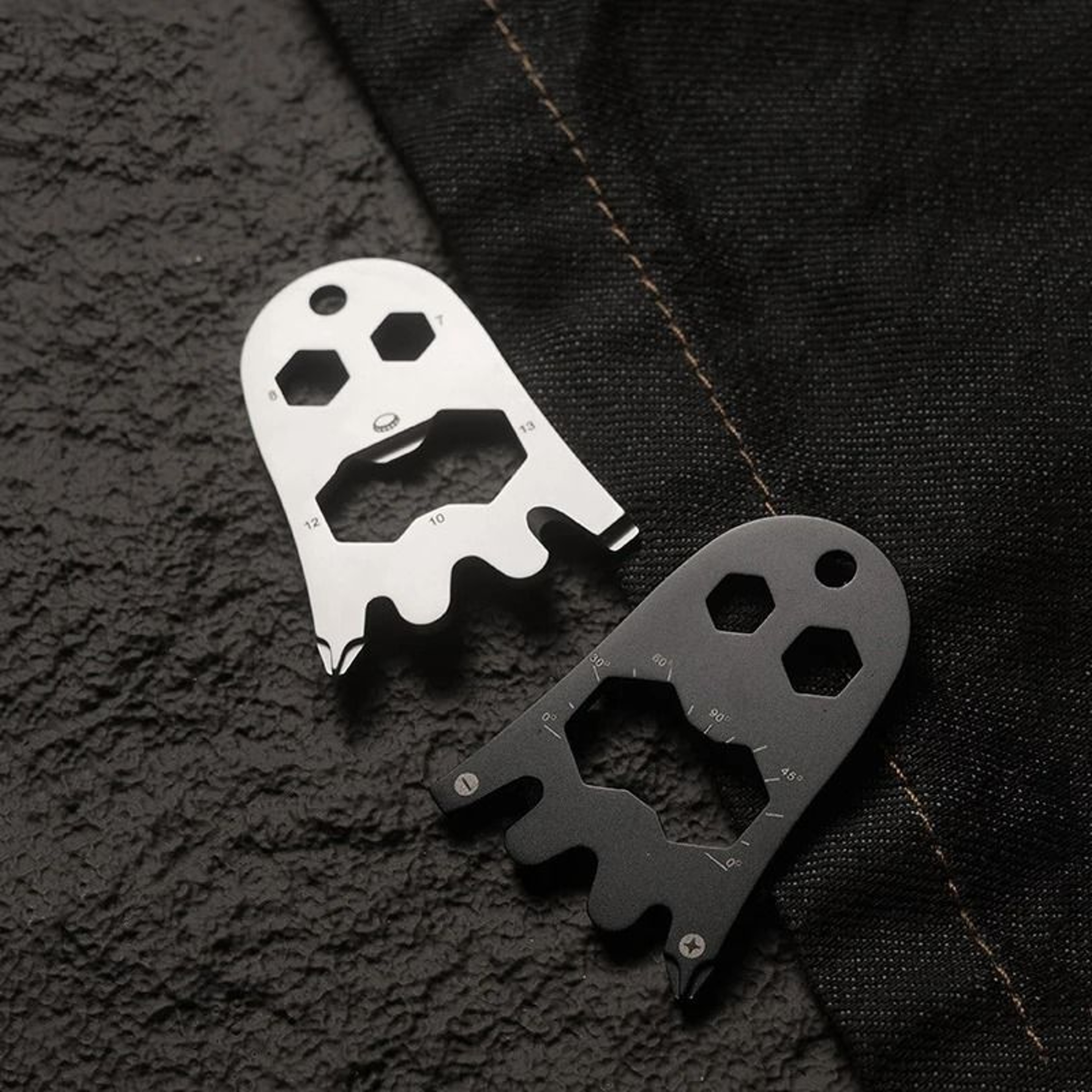 Ghost Shape Multi Tool Stainless Steel EDC Bottle Opener Pendant 0