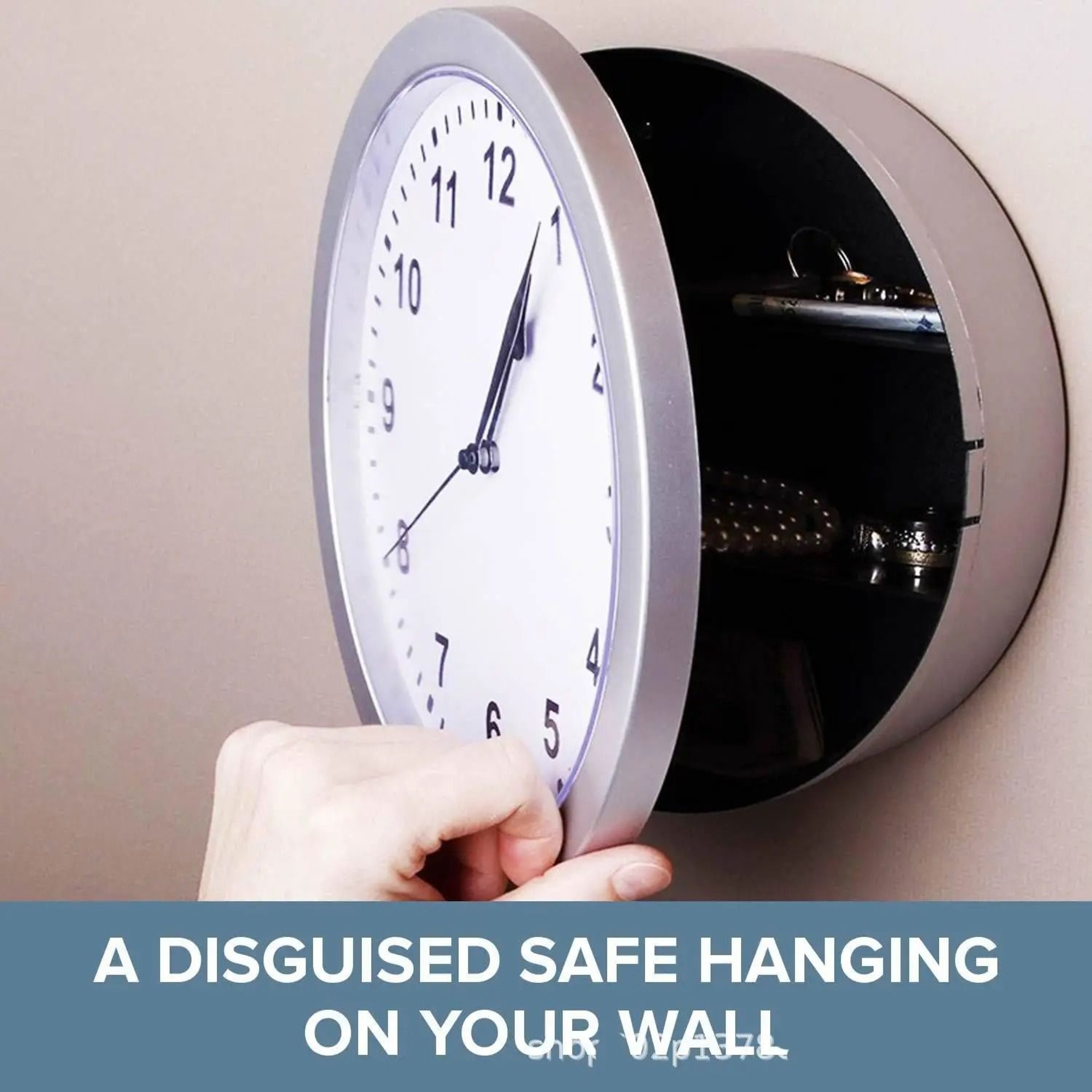 Hidden Wall Clock Safe Box With Secret Storage Compartment 7