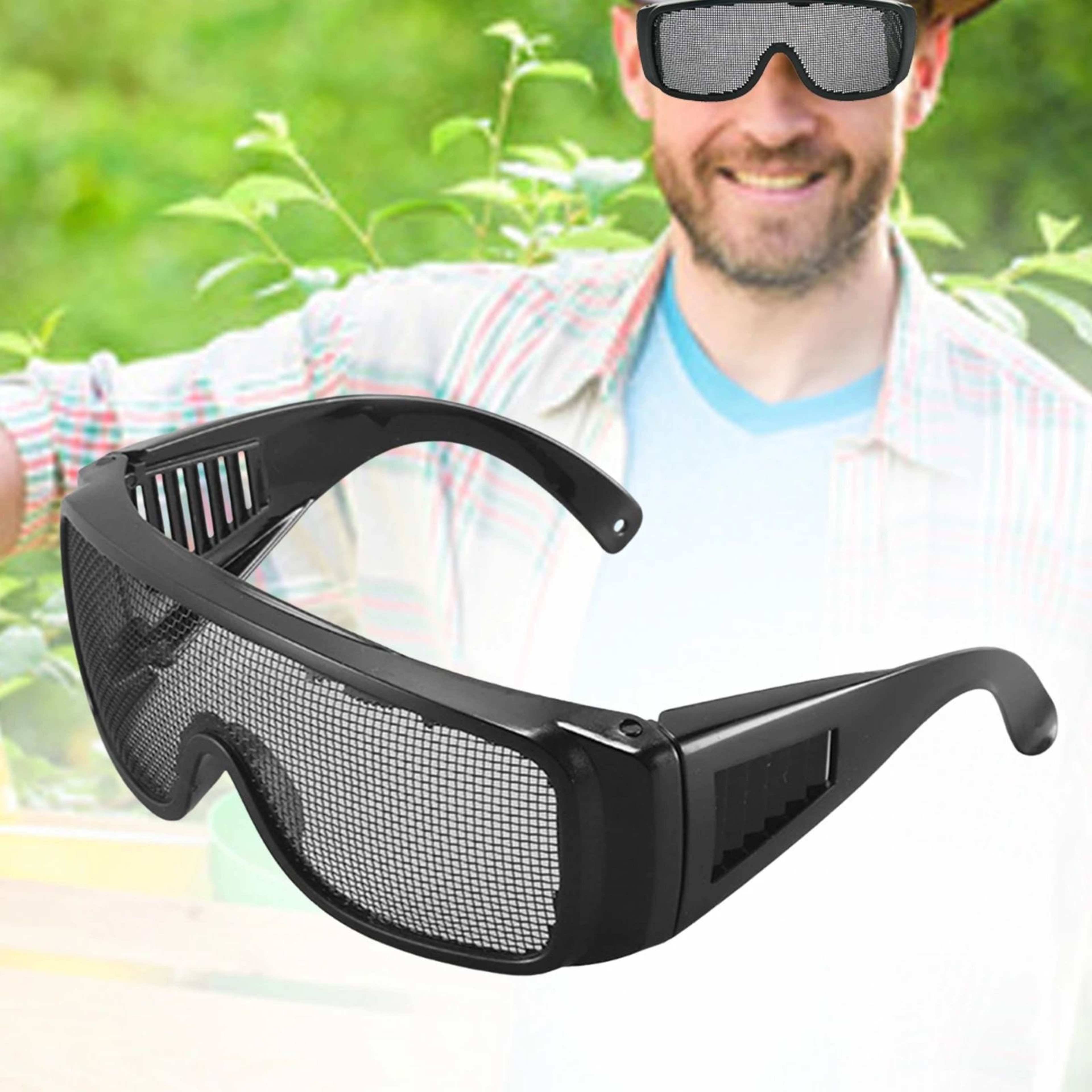 Metal Mesh Safety Goggles Anti Fog Impact Resistant Eye Protection 4