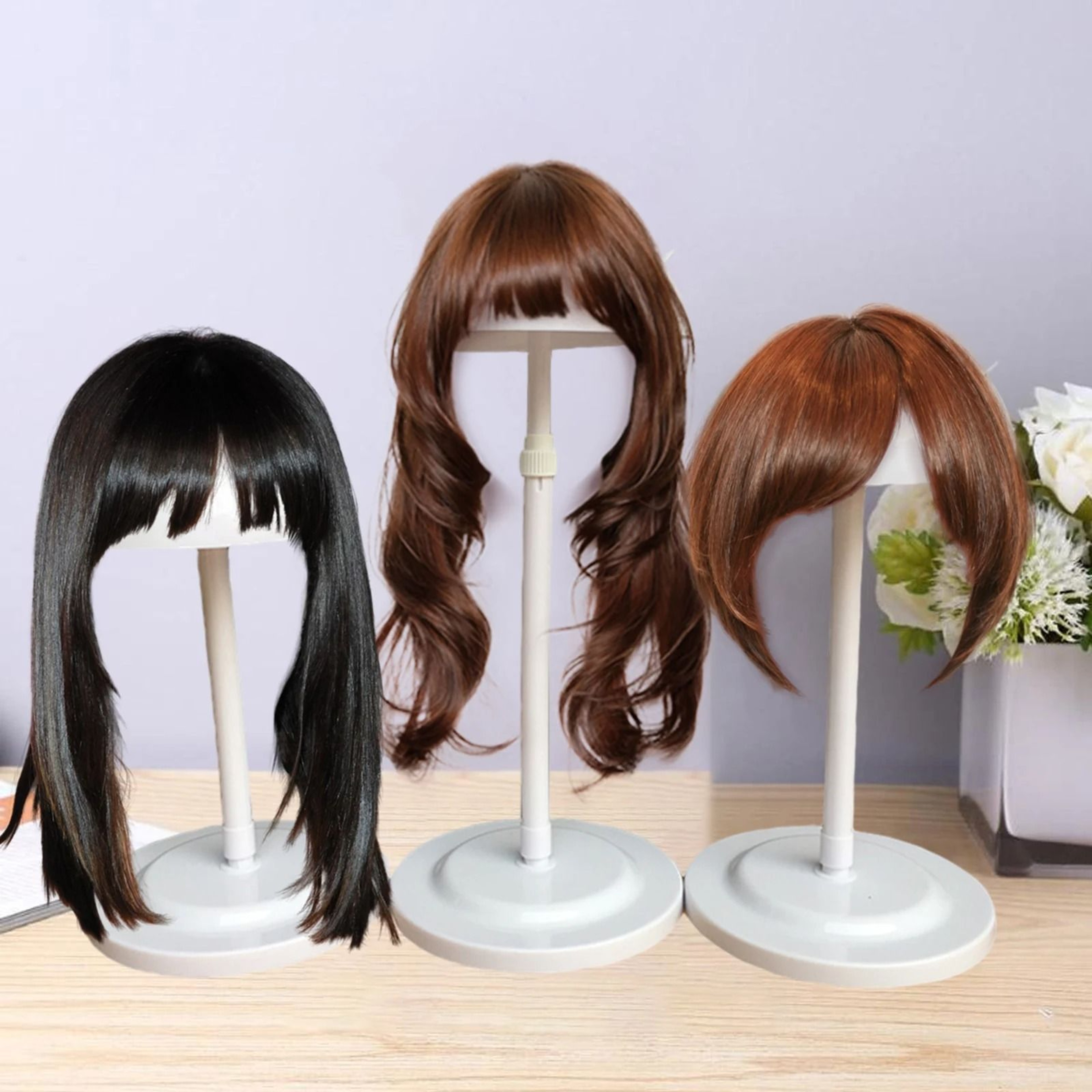 Adjustable Wig Head Stand For Styling Drying And Display 0