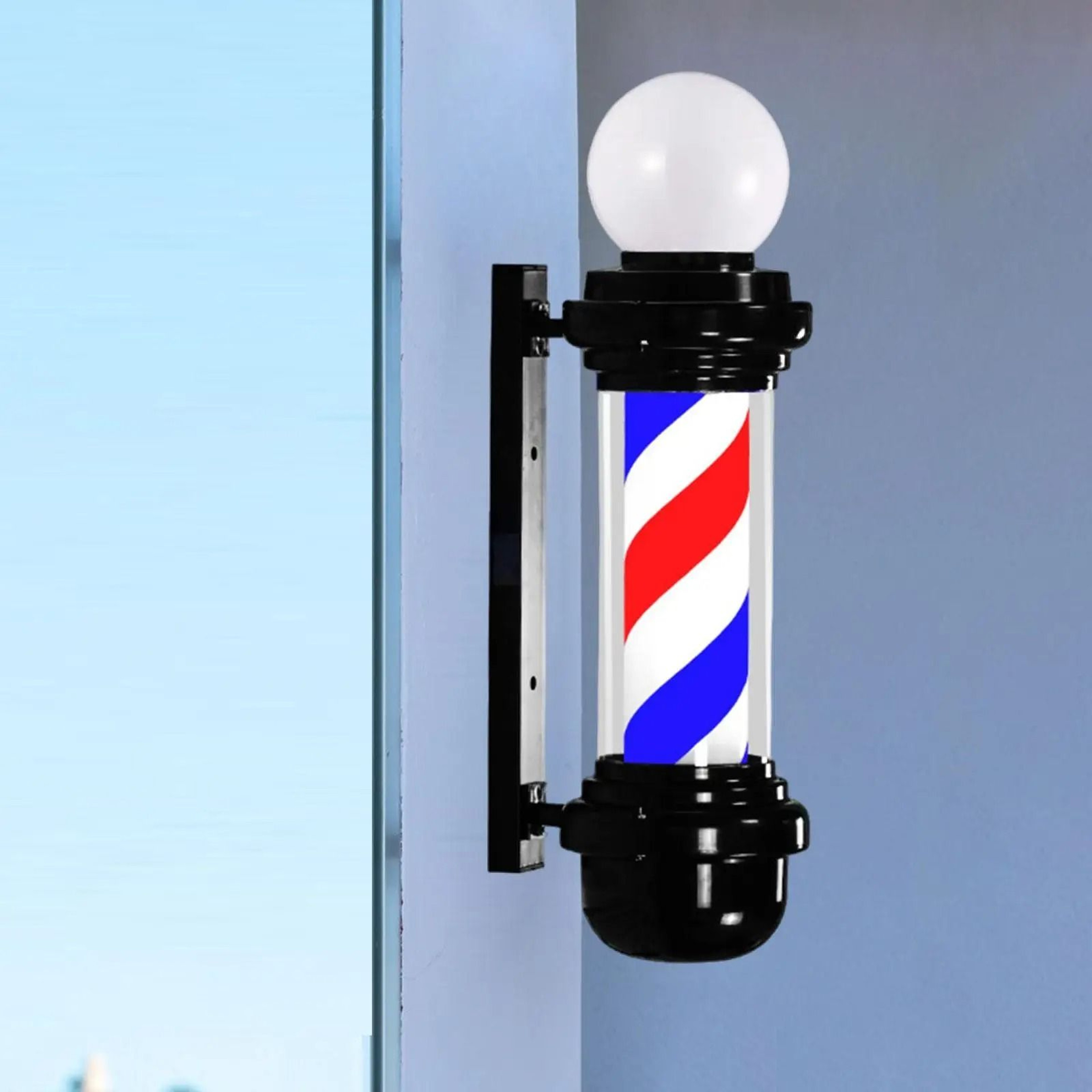 Classic Rotating Barber Pole Light For Salon And Barbershop Display 2