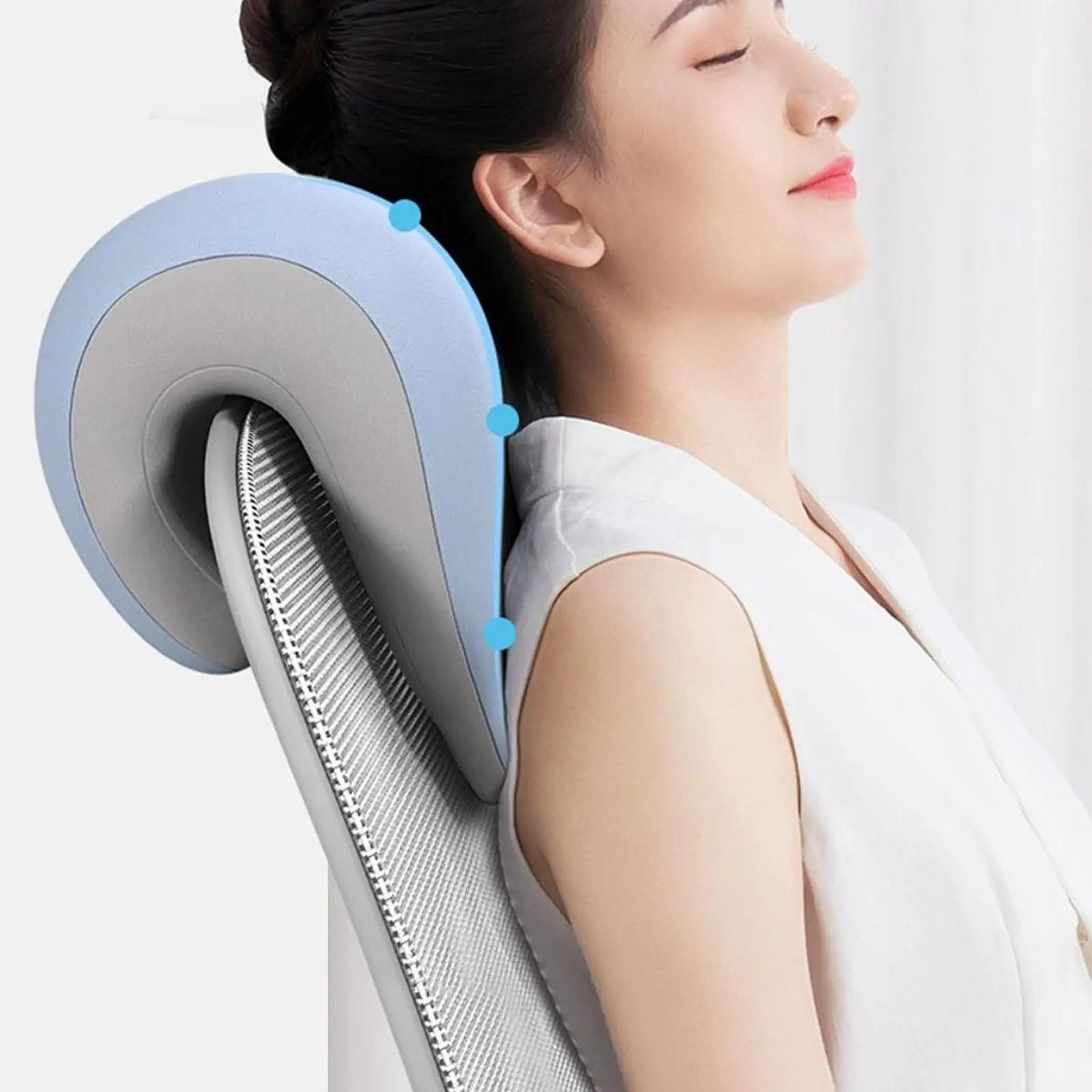 Memory Foam Chair Neck Pillow For Office Gaming And Travel Comfort 11