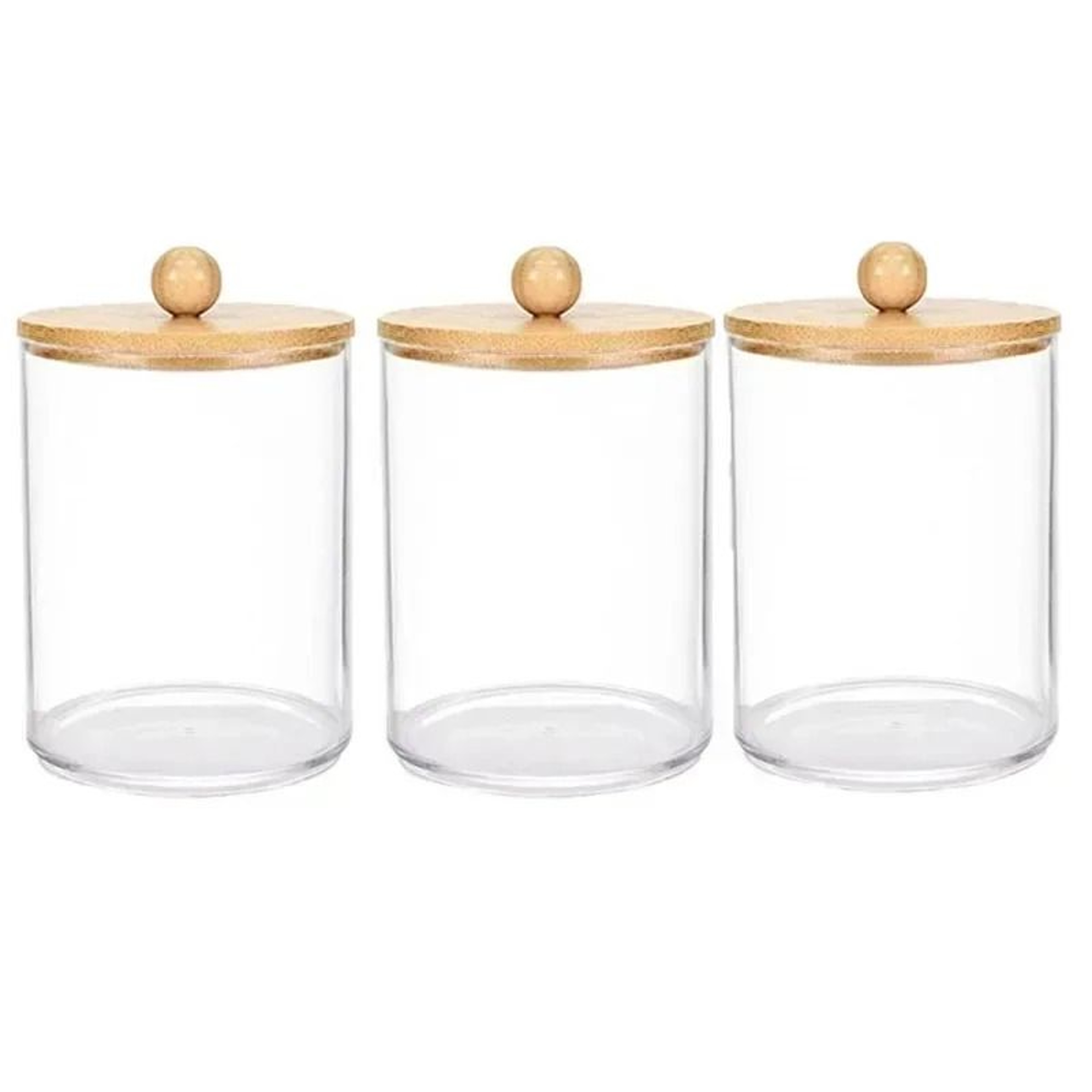 Clear Acrylic Storage Organizer Jars With Lid For Cosmetics And Desktop Use 6
