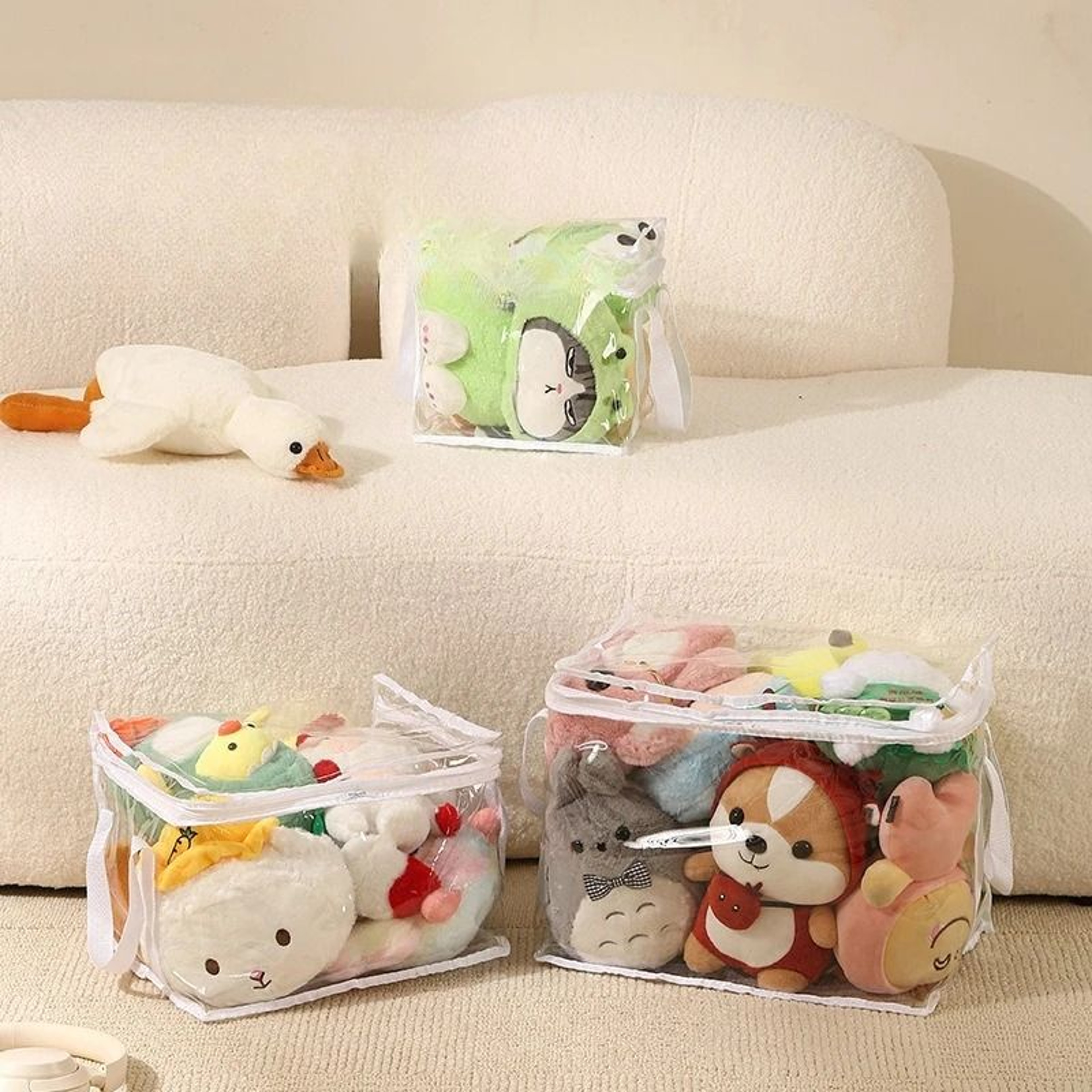 Large Capacity Plush Toy Storage Bag Waterproof Organizer For Kids 11