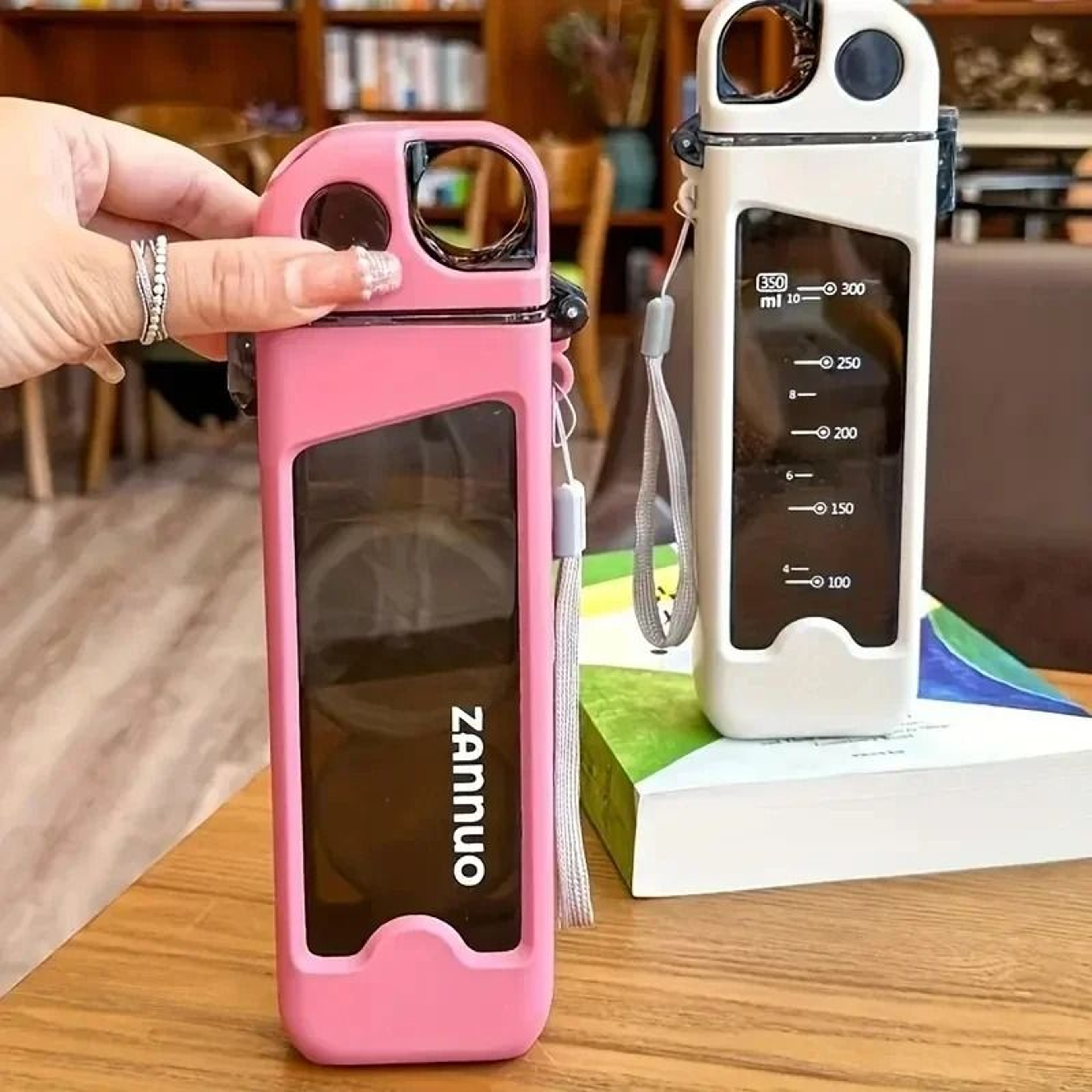 Leak Proof Square Sports Water Bottle With Lockable Lid And Measurements 350ml 5