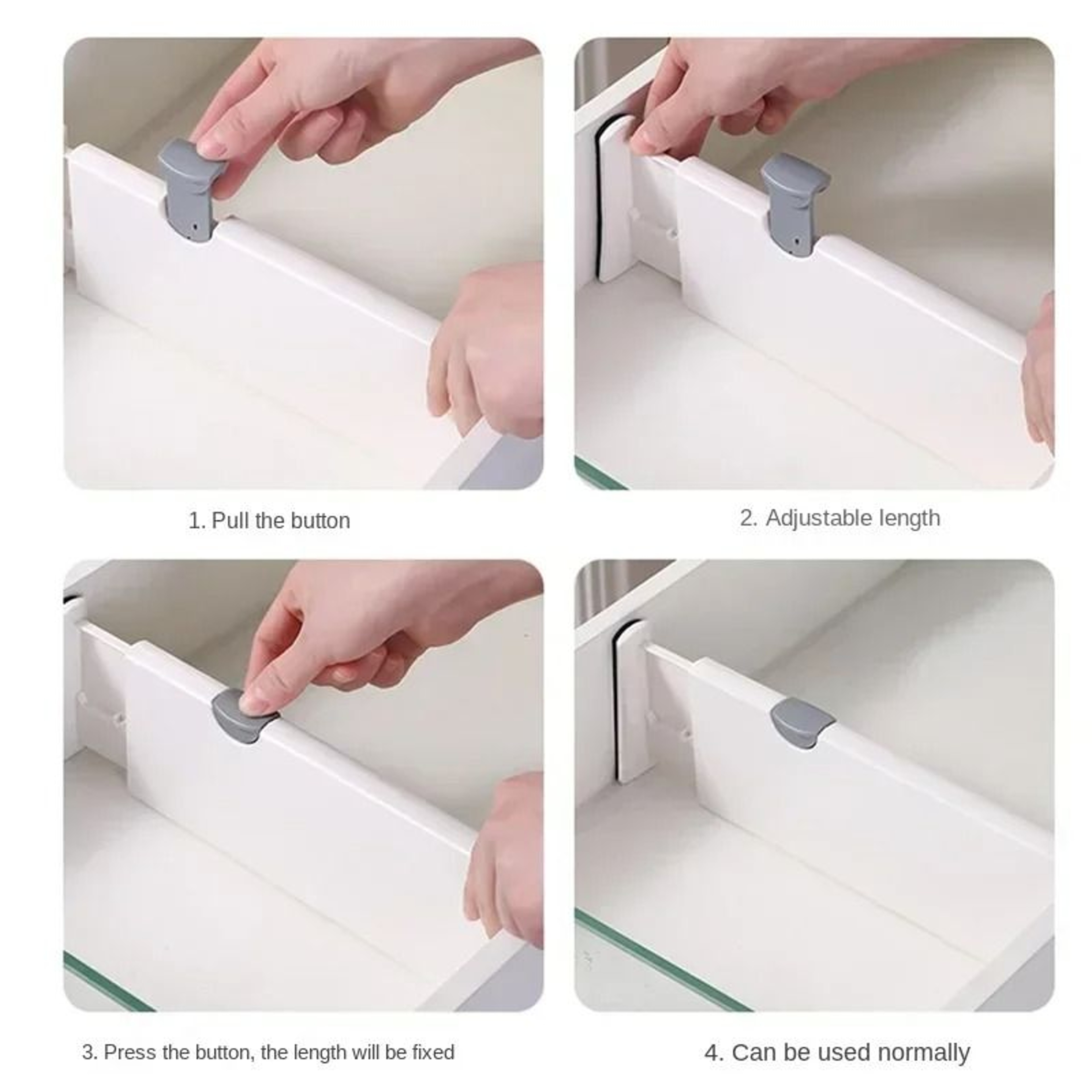 Adjustable Drawer Dividers Organizer Set Of 4 For Kitchen And Home Storage 10