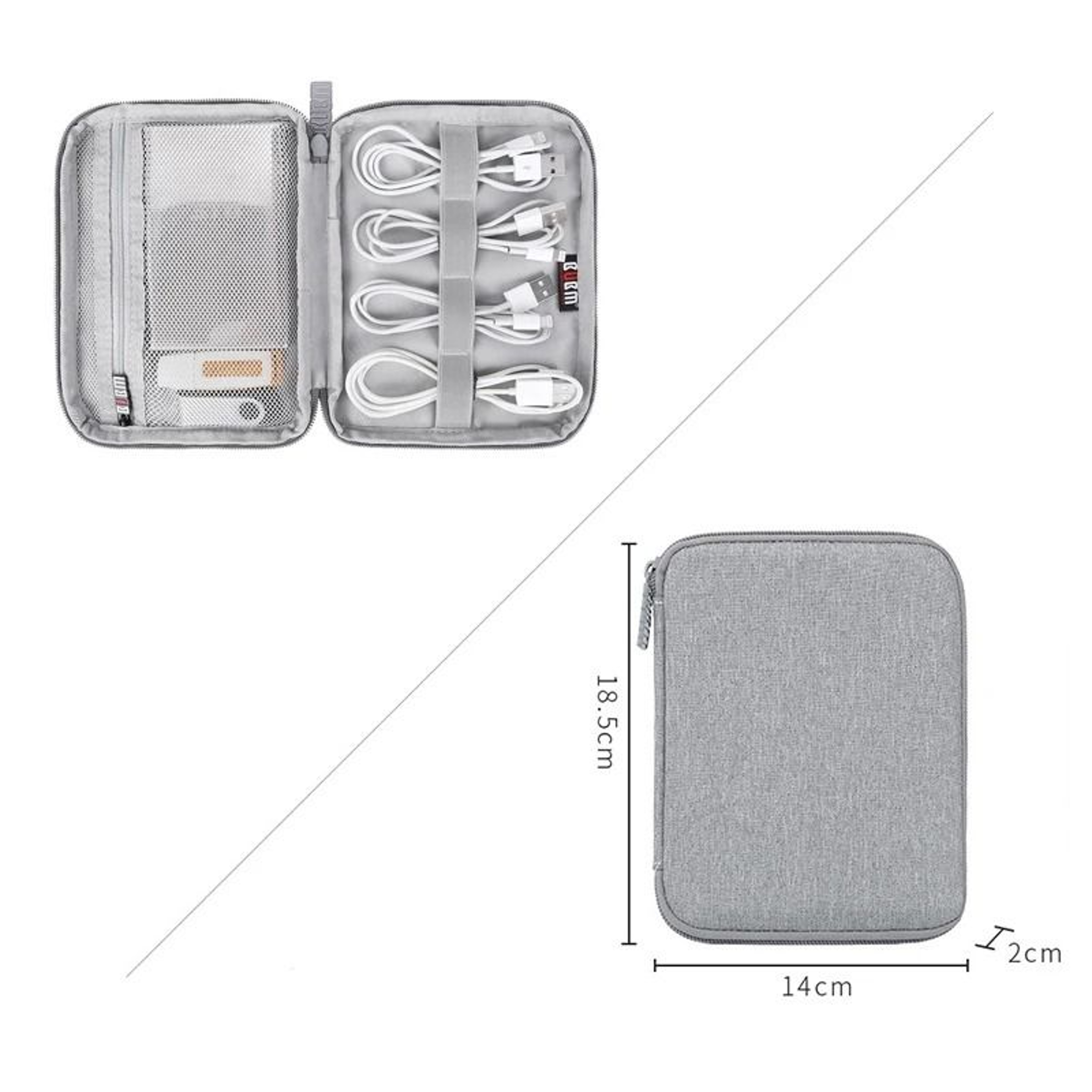 Travel Electronics Organizer Pouch Compact Cable Storage Case 1
