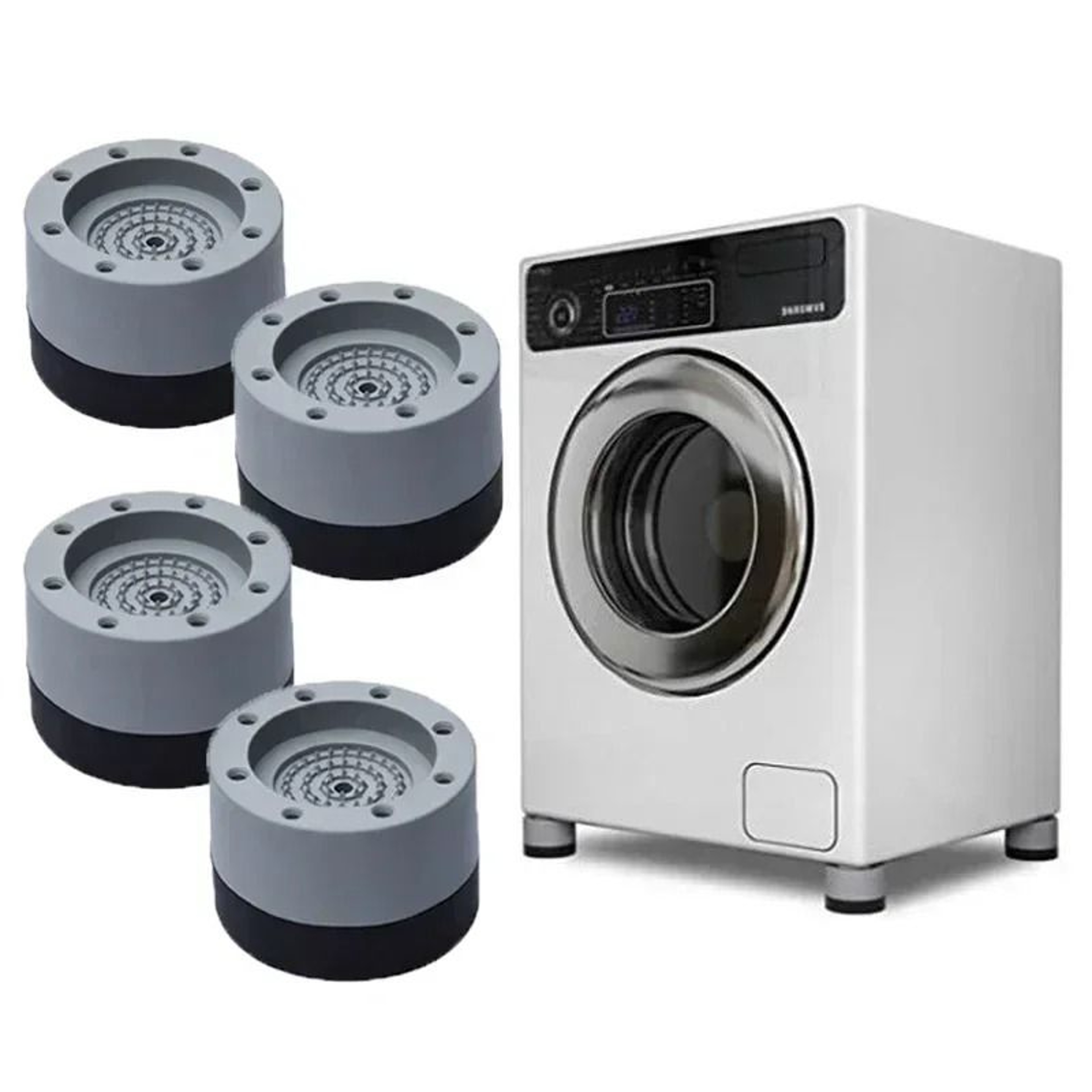 Anti Vibration Washing Machine Pads Non Slip Furniture Feet Protectors Set Of 4 0