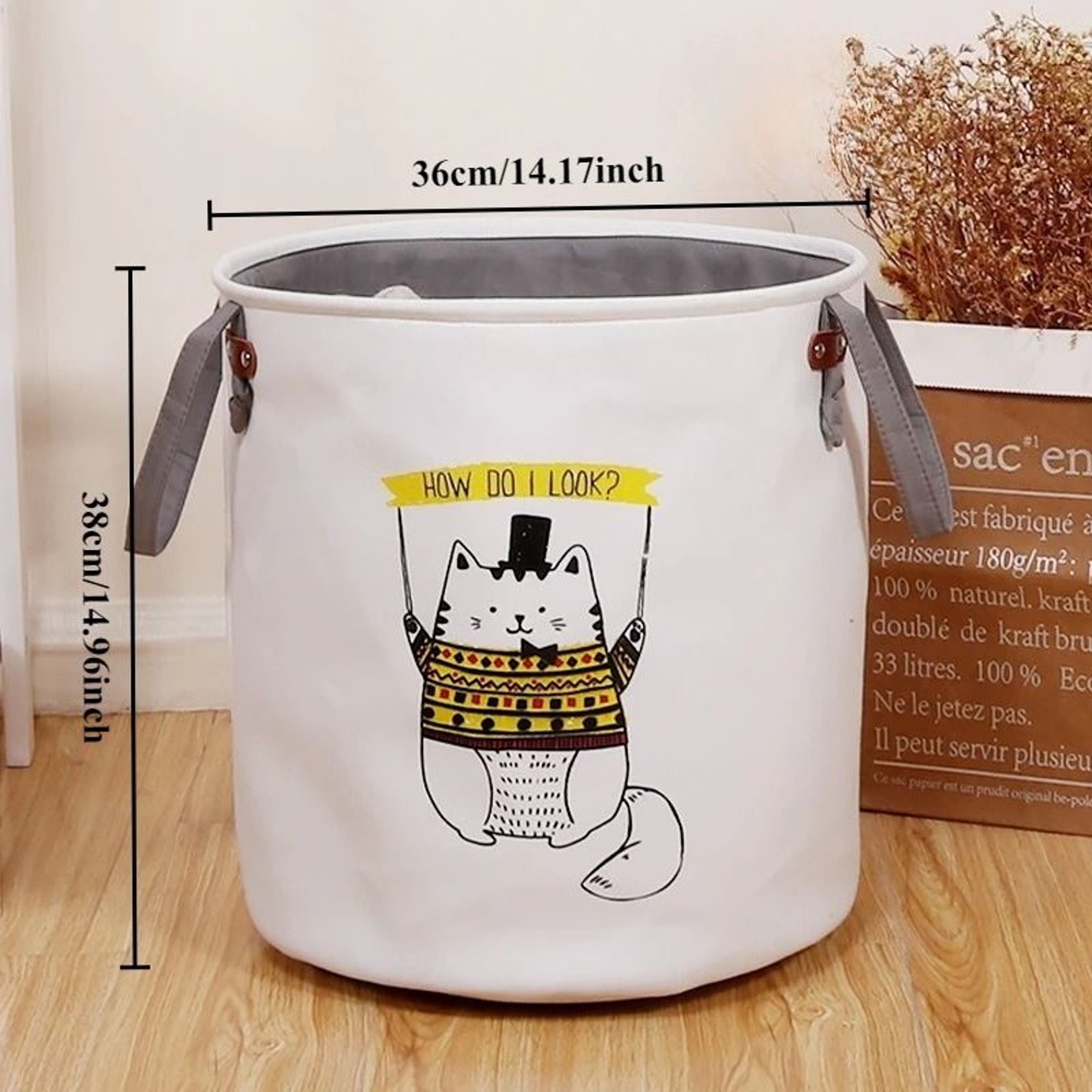 Foldable Waterproof Laundry Storage Basket For Clothes And Toys 1