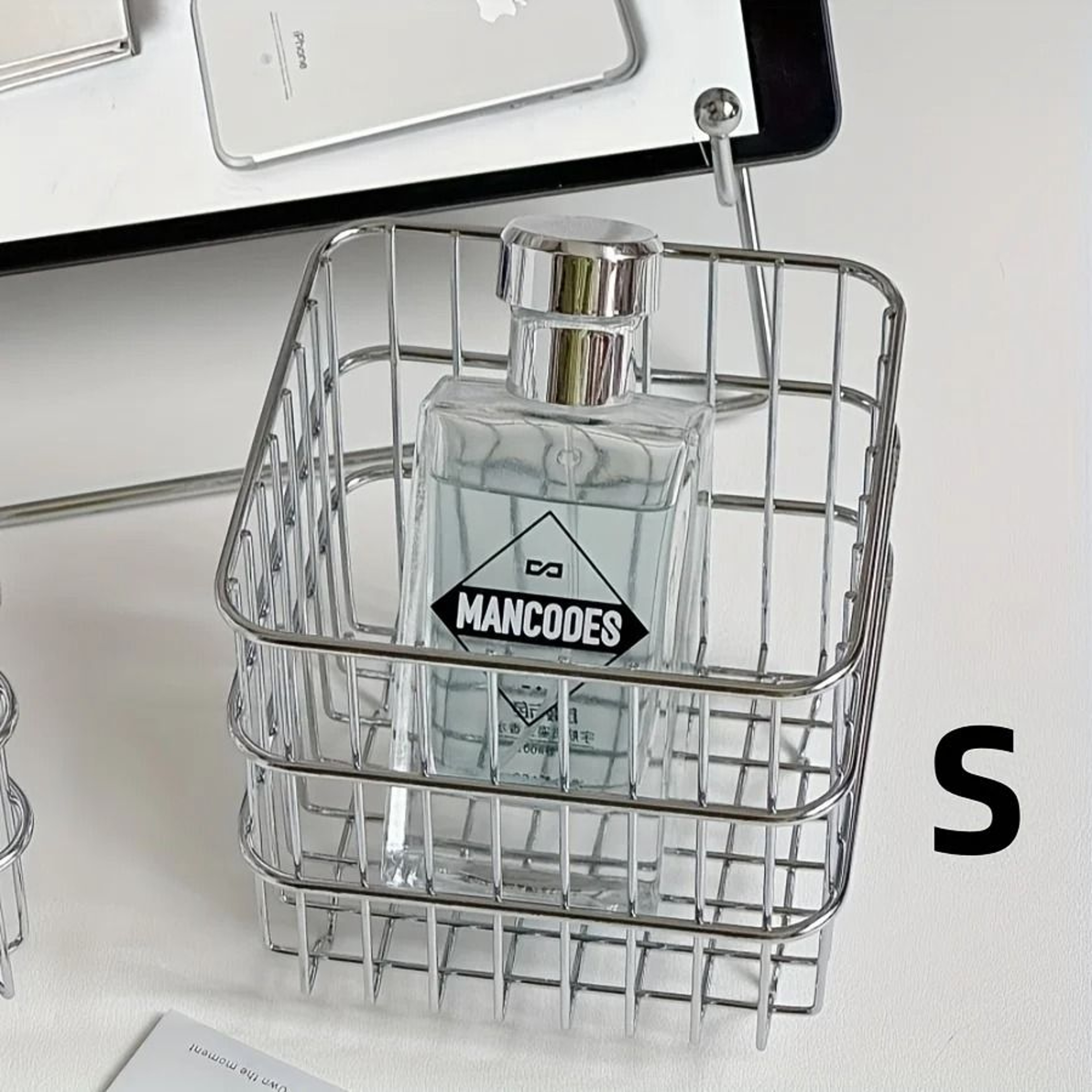 Stainless Steel Storage Basket Multi Purpose Organizer For Bathroom Kitchen And Desk 0