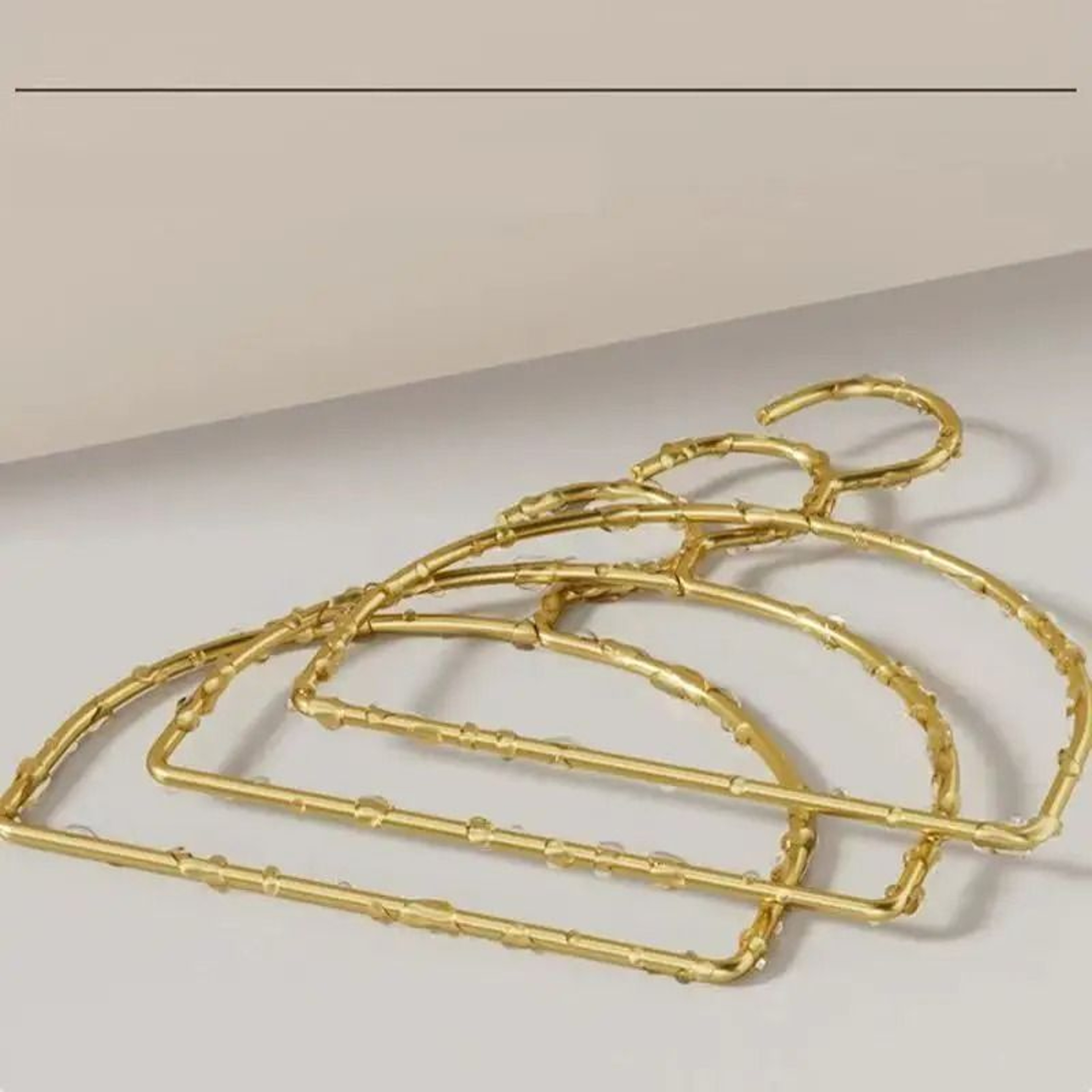 Gold Metal Scarf Hanger Organizer Half Round Multi Purpose Closet Hangers Set Of 5 2