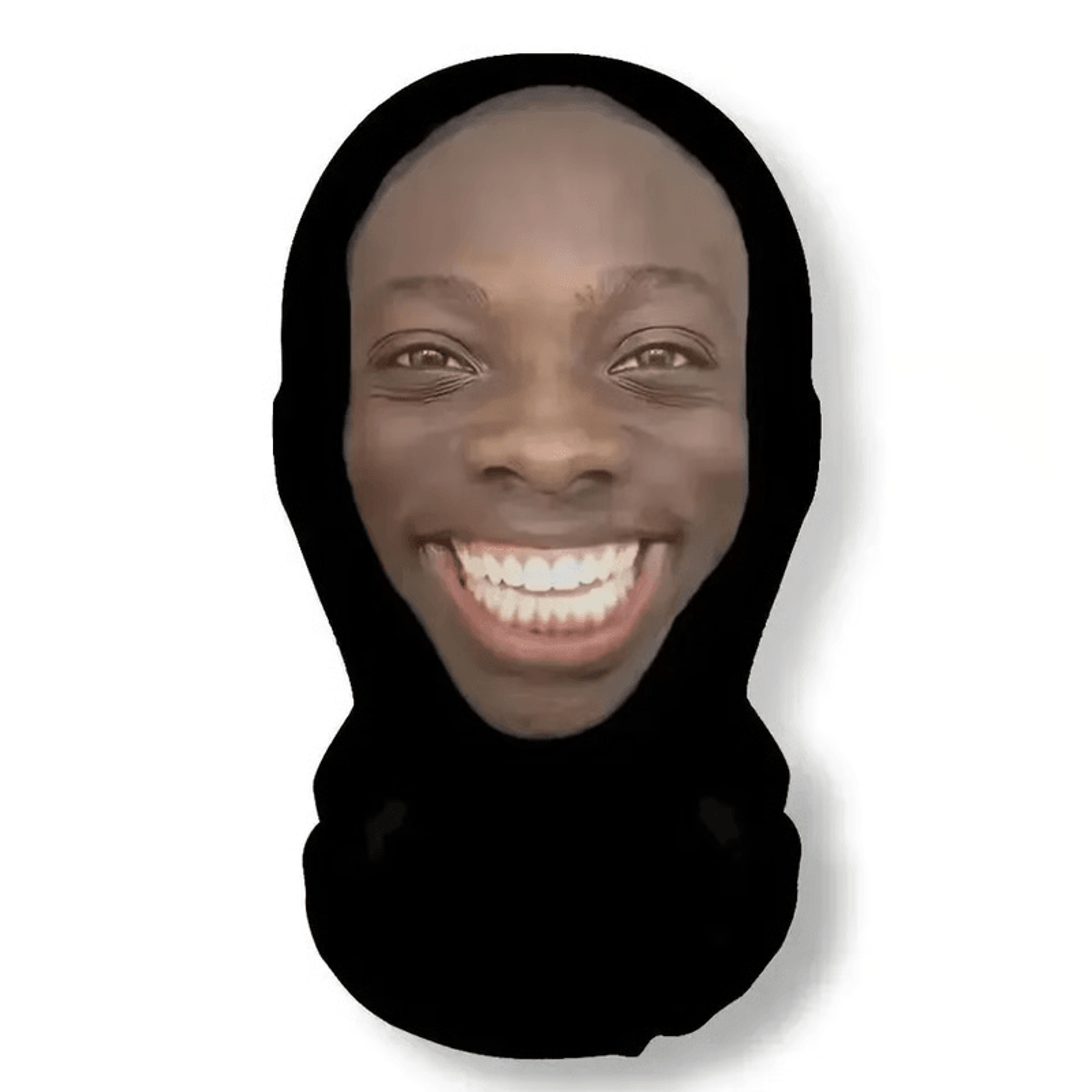 seamless funny face head wrap for costume