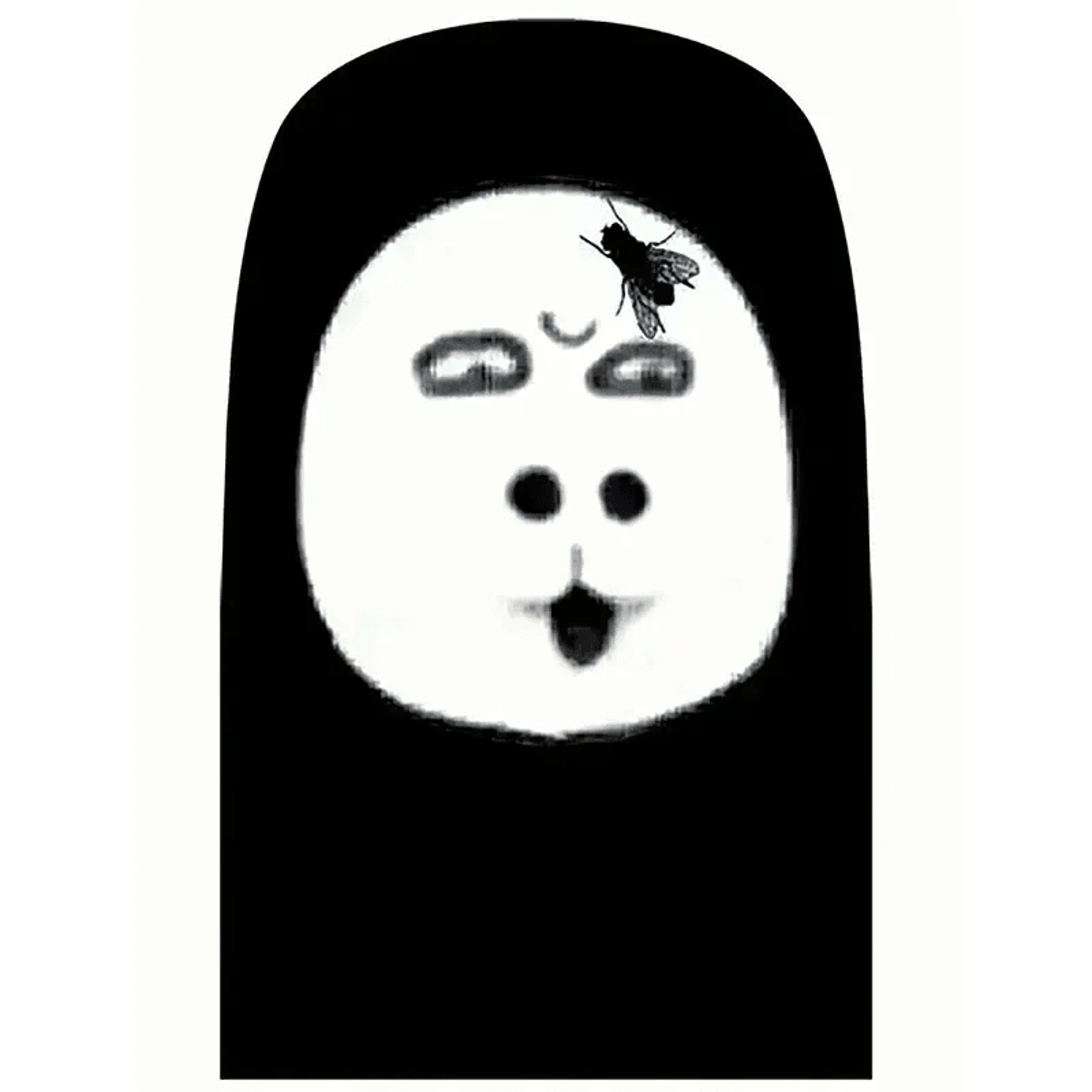stretchable funny face scarf mask on adult