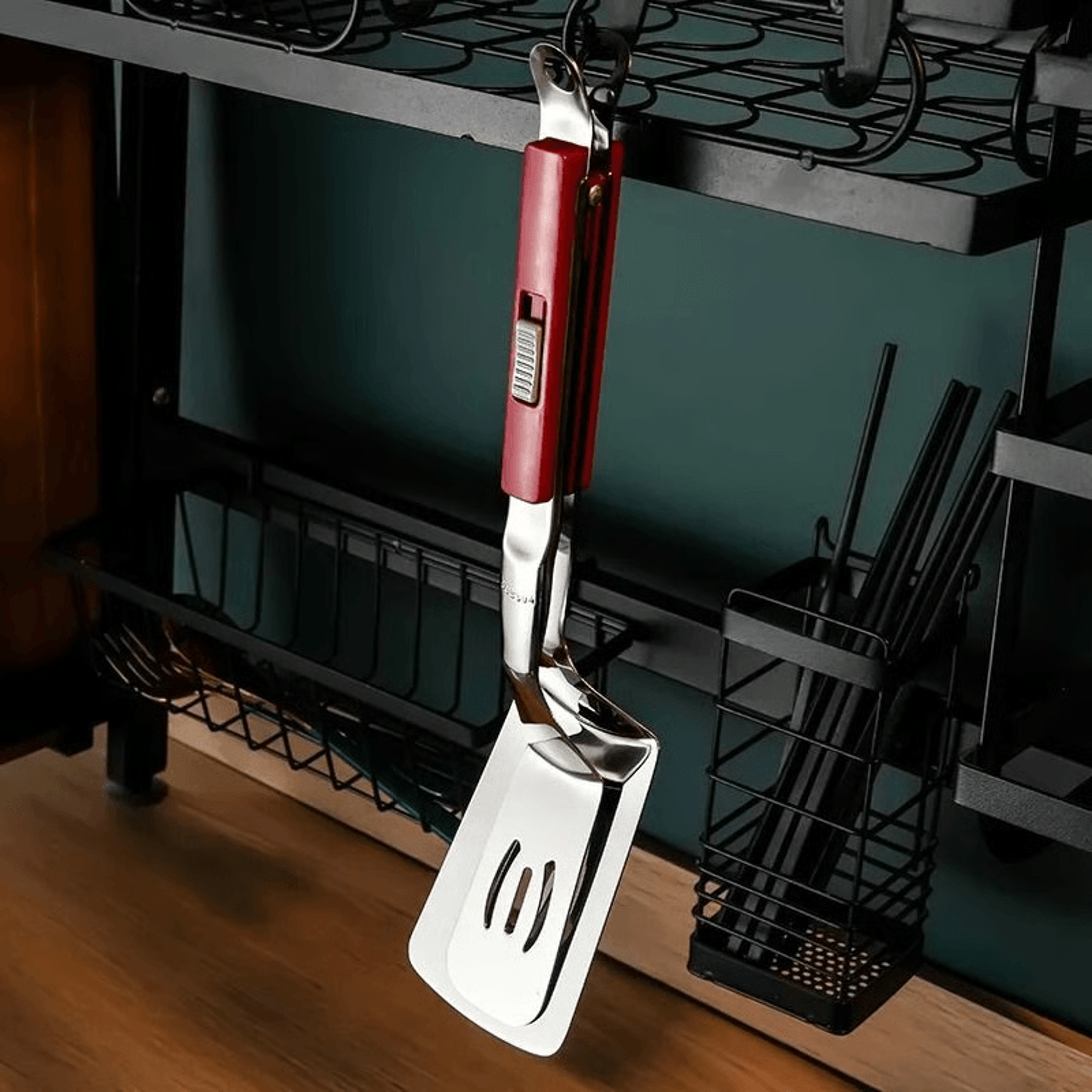 Stainless steel cooking tongs for BBQ