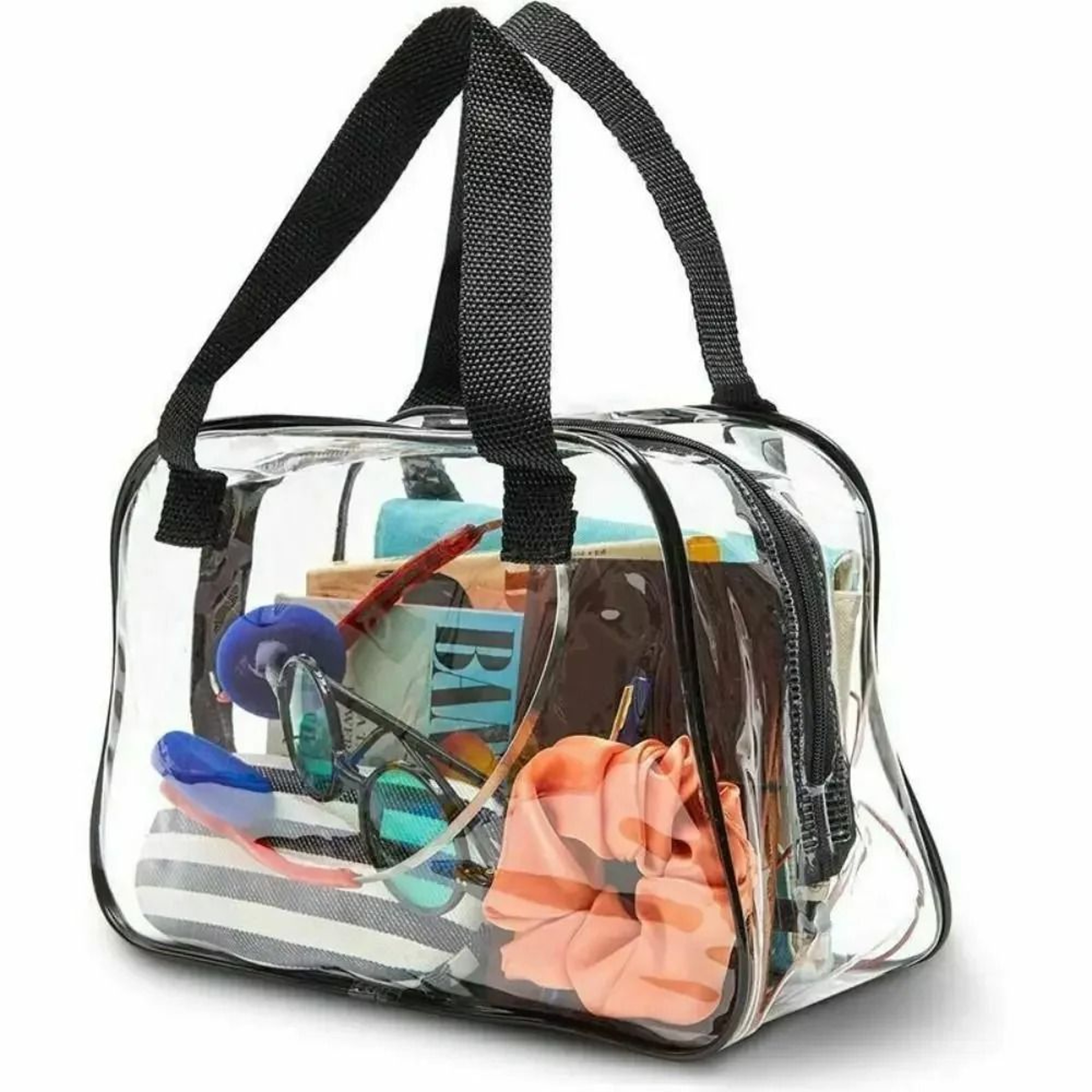 Clear Stadium Approved Tote Bag Transparent PVC Handbag For Travel And Events 6