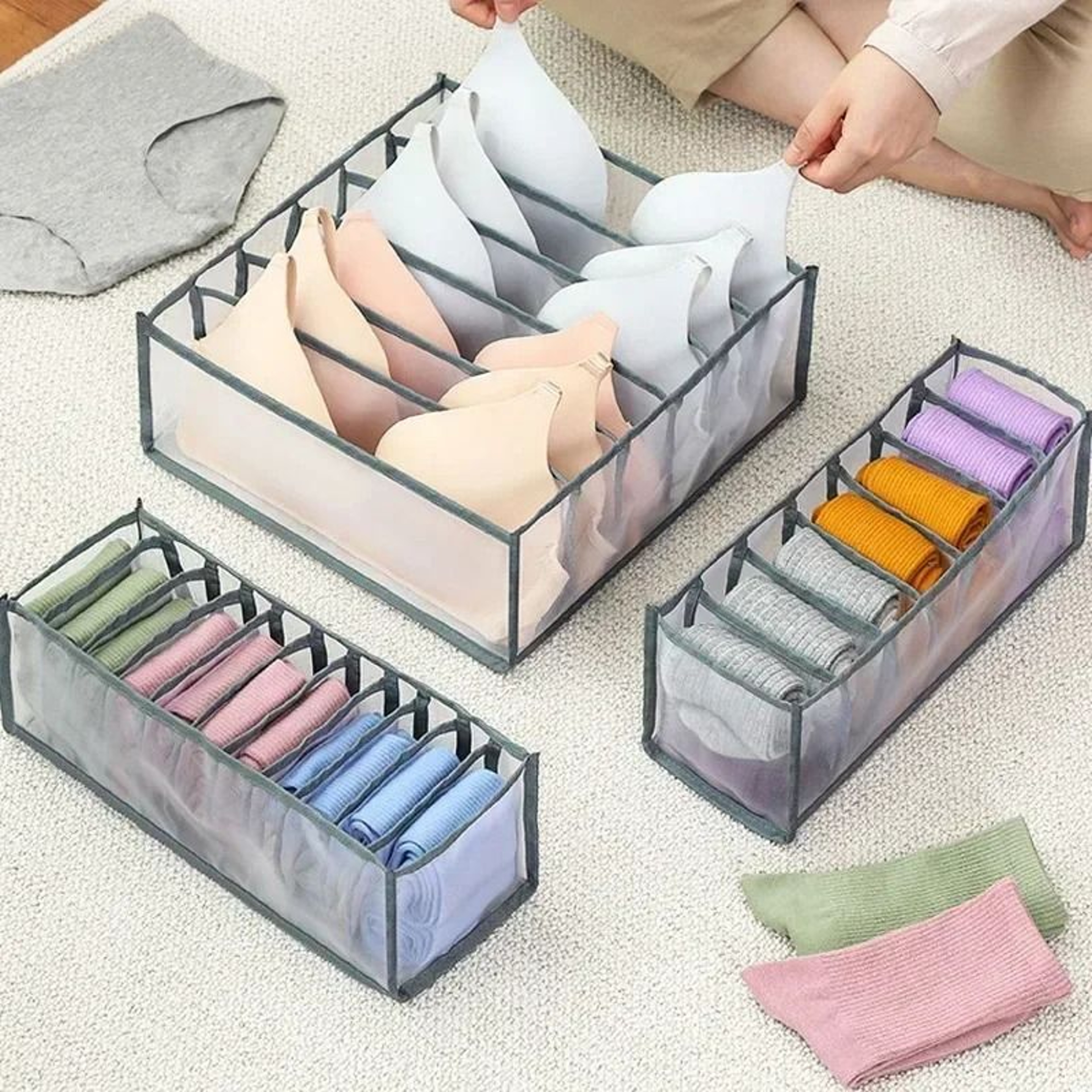 Underwear Drawer Organizer Closet Storage Box For Bras Socks And Wardrobe Essentials 0