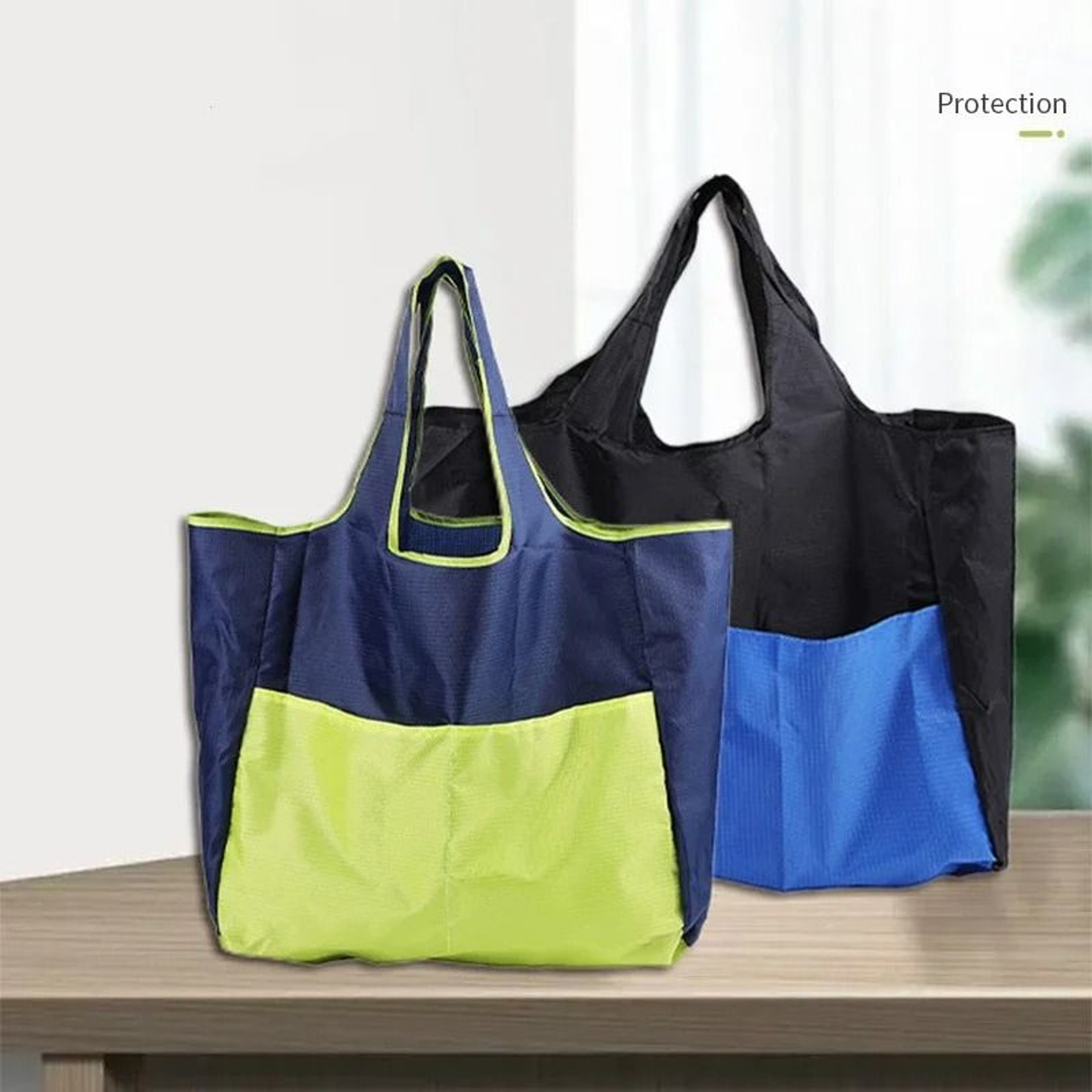 Large Capacity Reusable Grocery Shopping Bag Eco Friendly Folding Tote 0