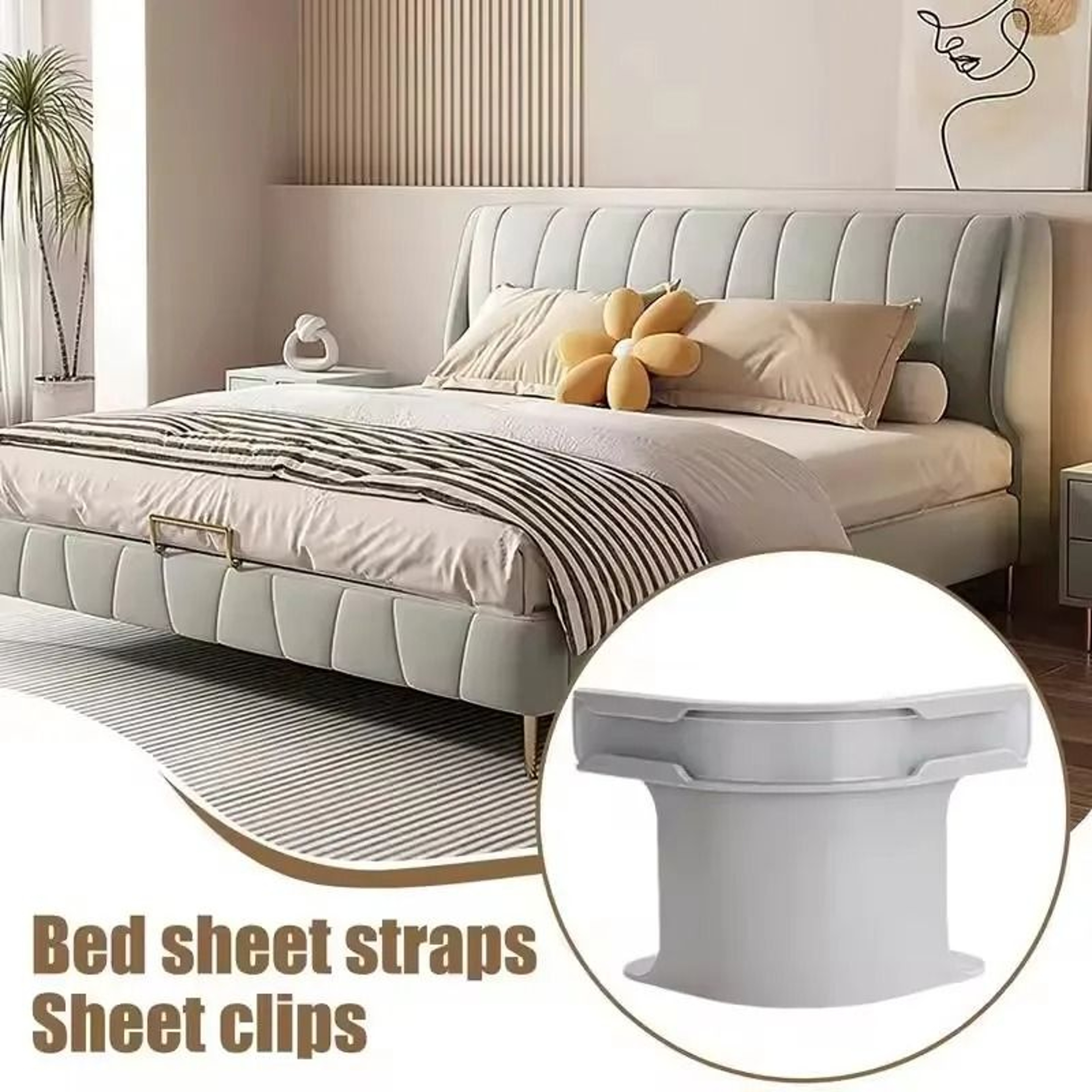 Invisible Bed Sheet Clips Non Slip Bedsheet Fasteners Set Of 4 5