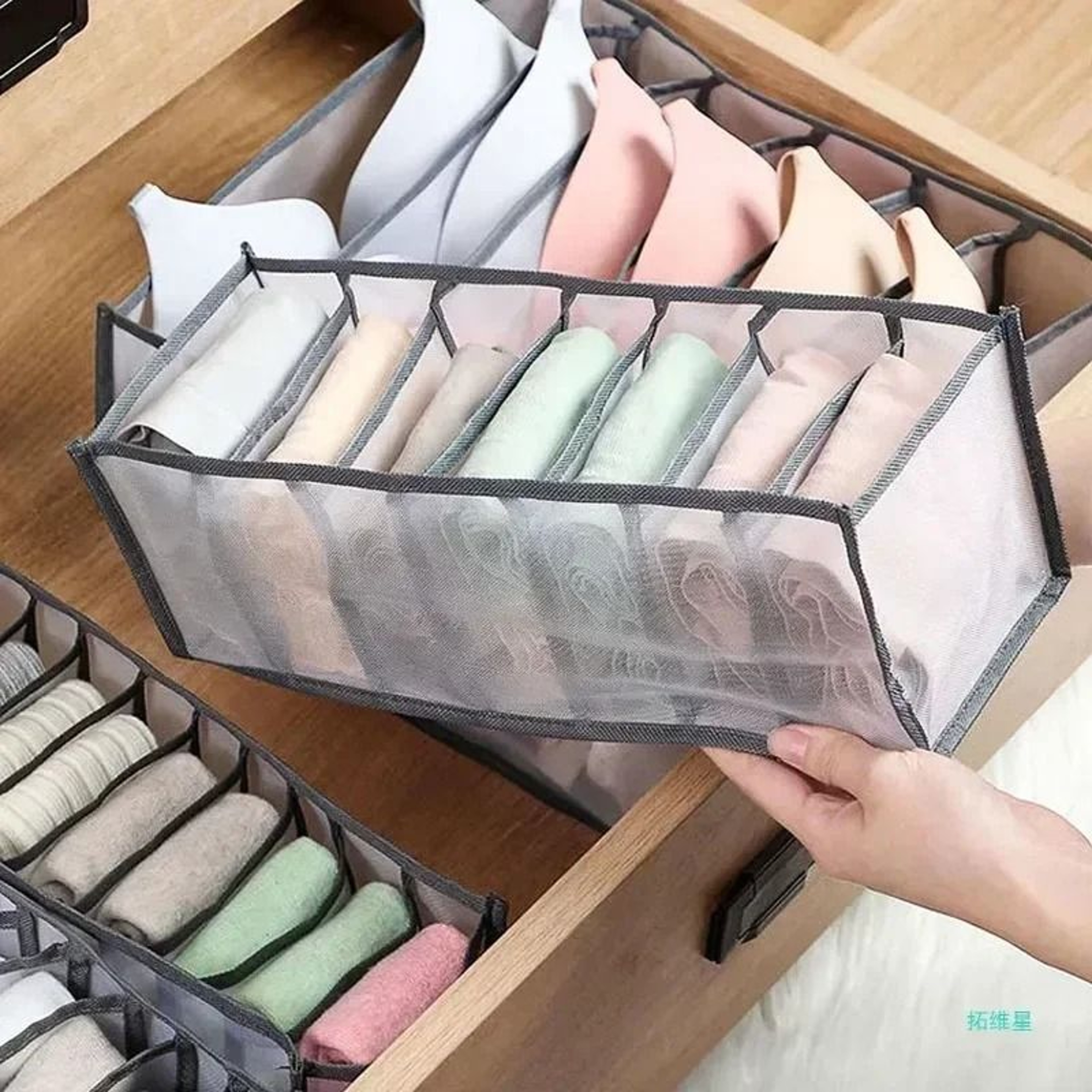 11 Compartment Underwear Organizer Box Collapsible Bra And Drawer Storage 6