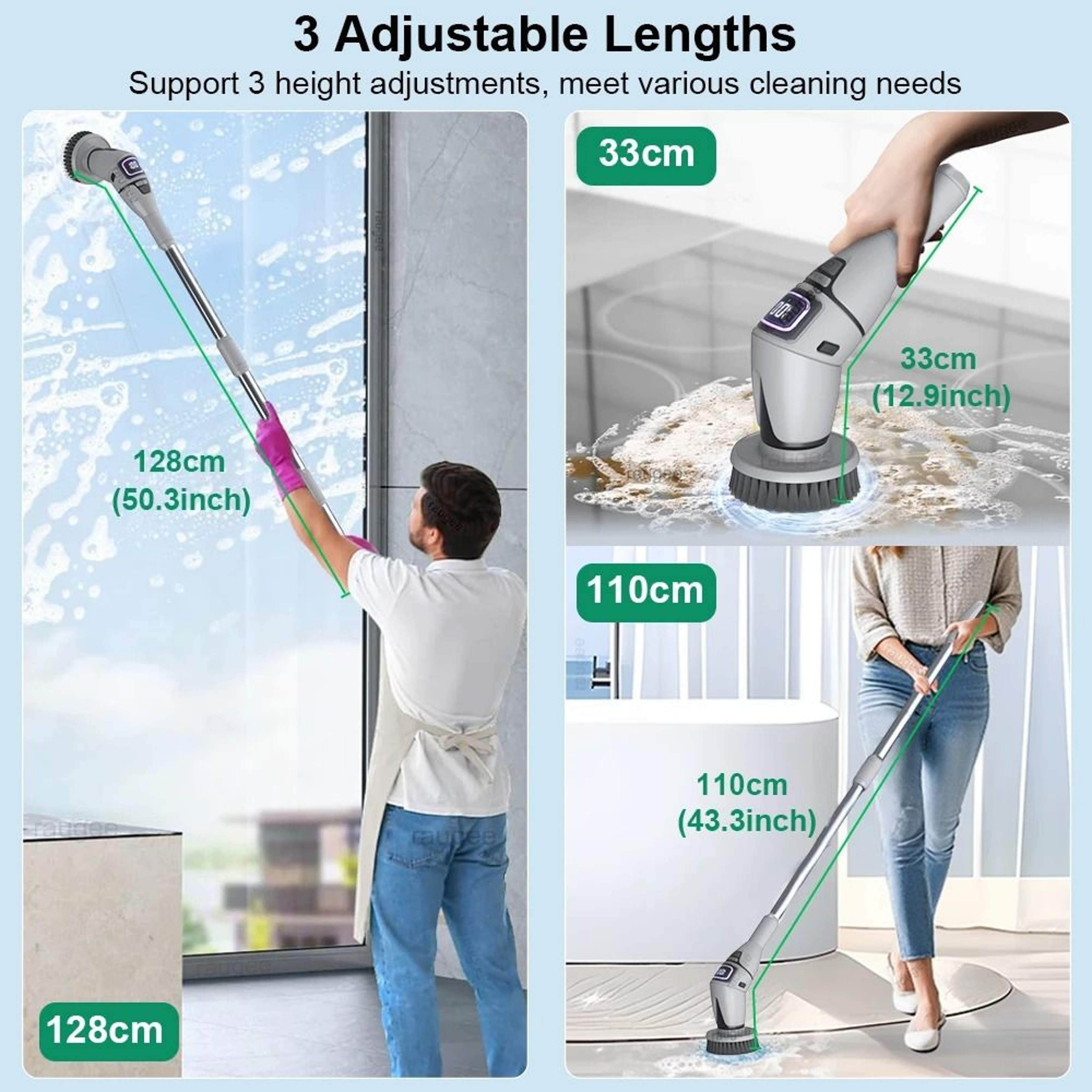 Wireless Electric Spin Scrubber 10 In 1 Bathroom Cleaning Brush For Kitchen And Toilet 5