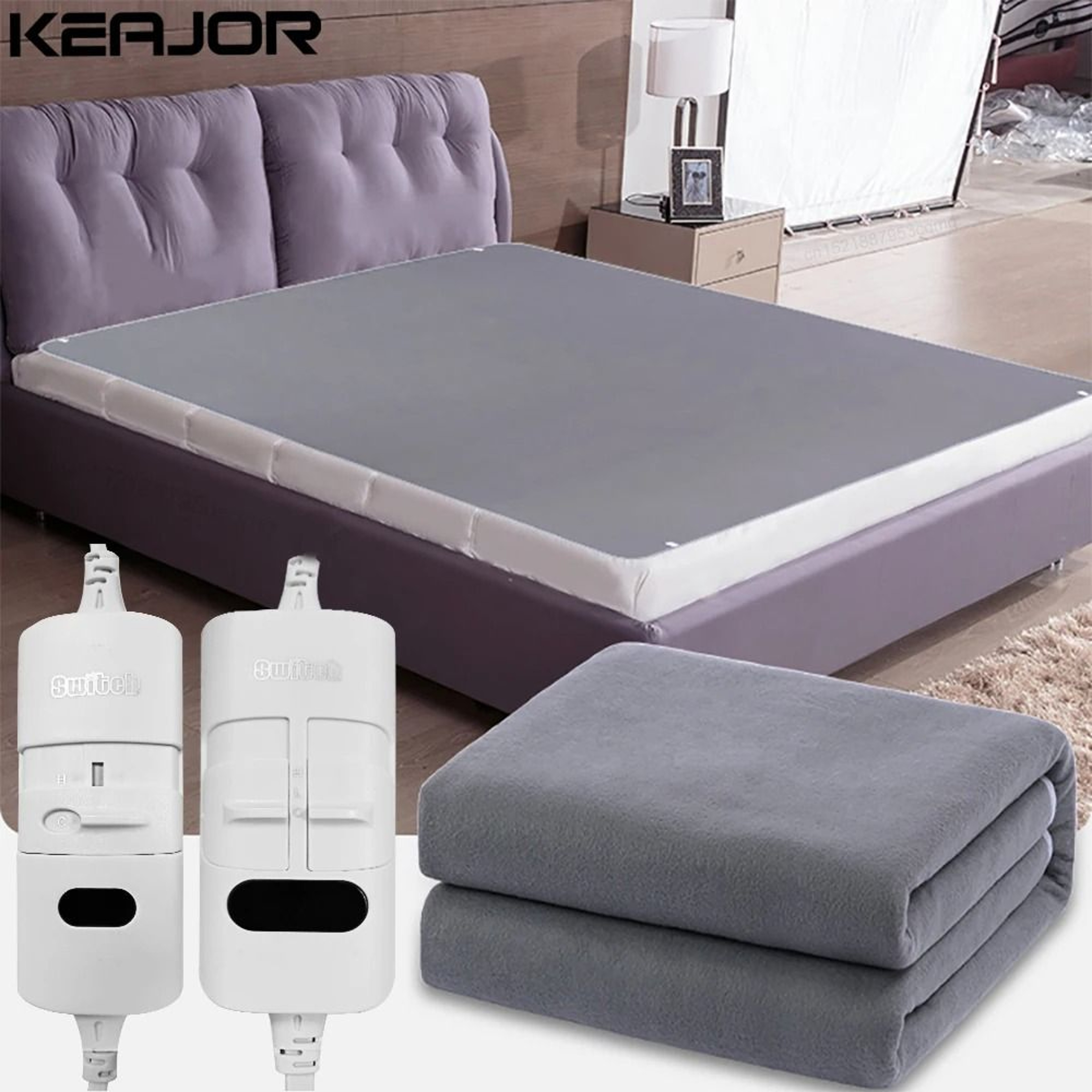 Electric Heating Blanket With Thermostat Thick Heated Blanket For Bed And Room Comfort 0