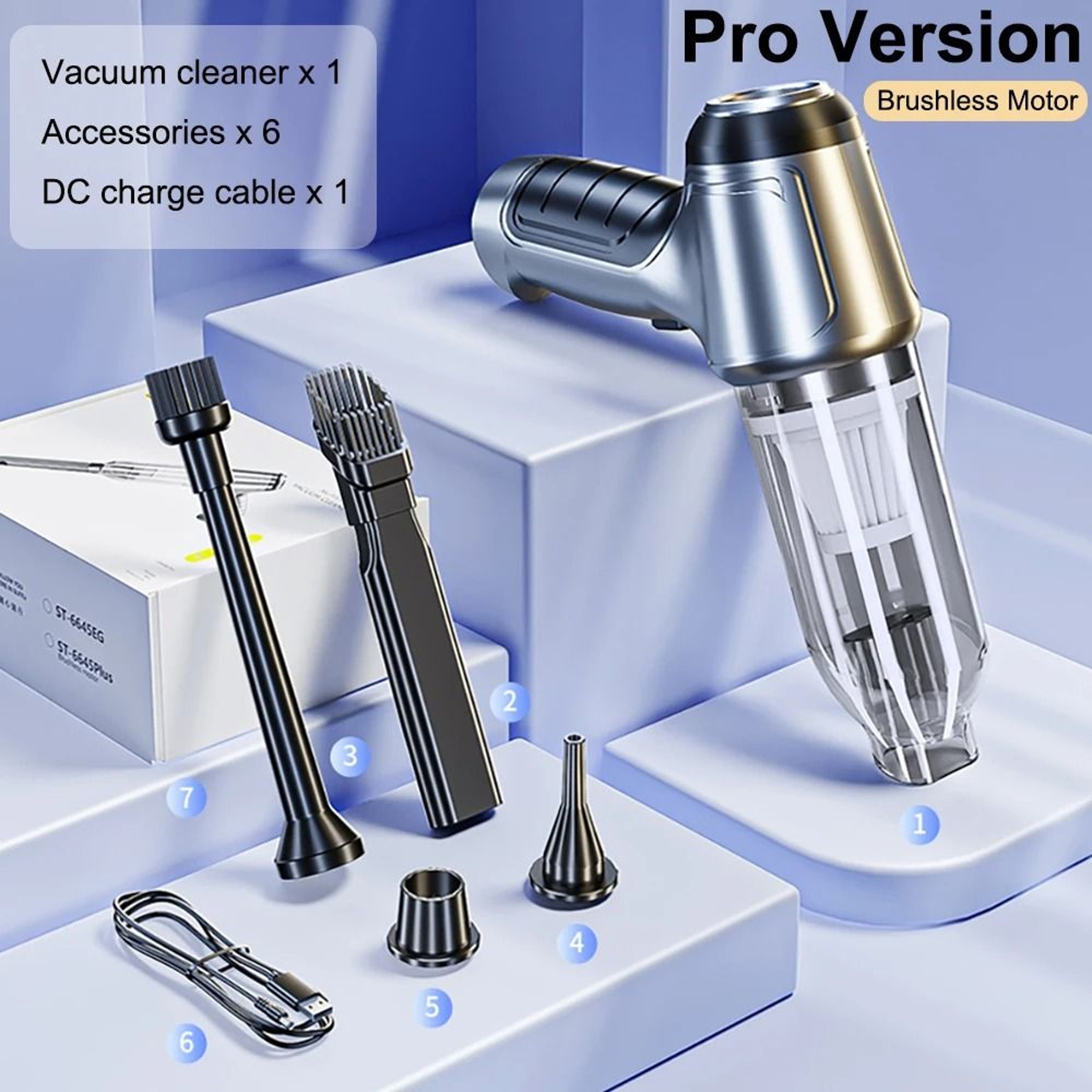 Wireless Car Vacuum Cleaner 95000Pa Portable Handheld Cleaner For Car And Home 2
