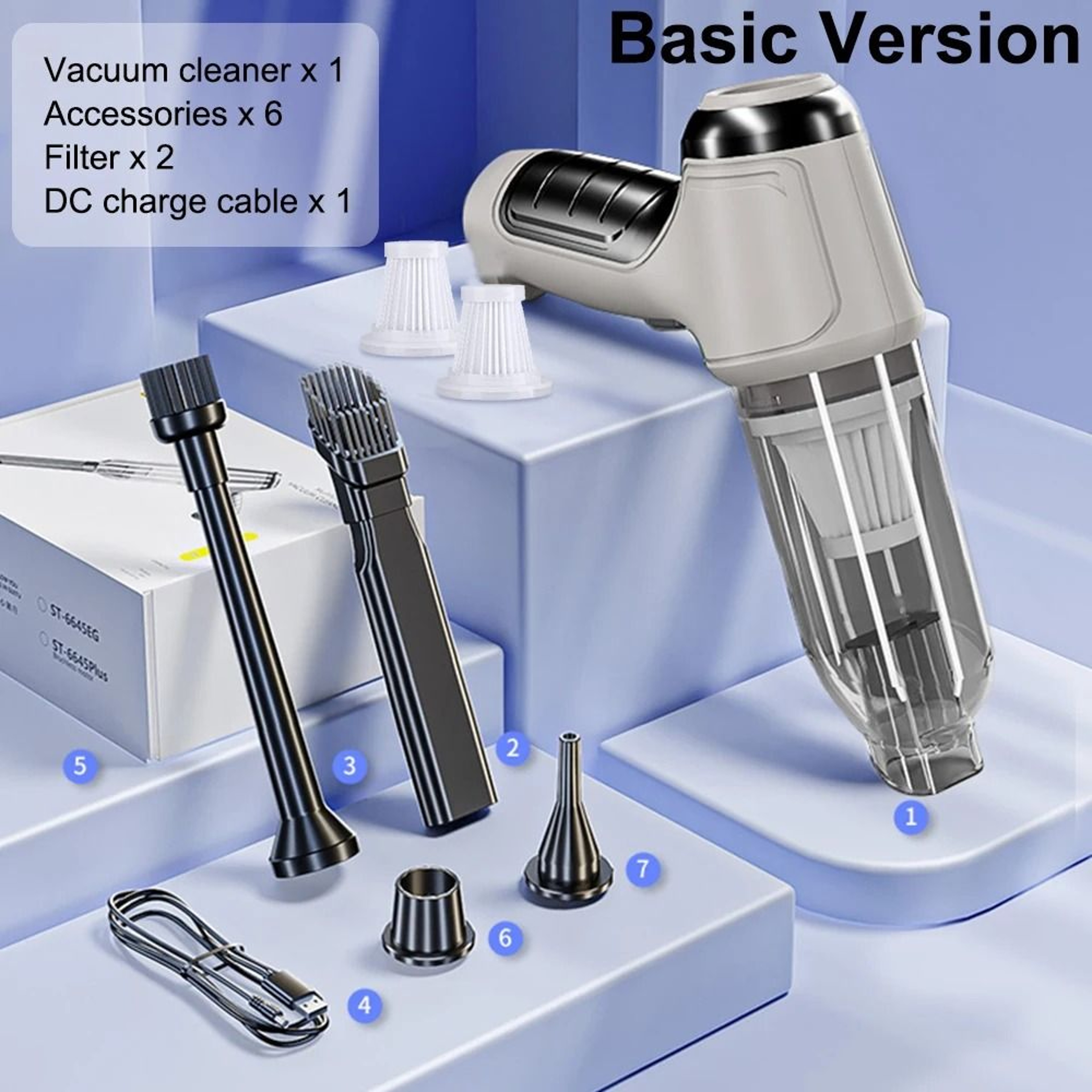Wireless Car Vacuum Cleaner 95000Pa Portable Handheld Cleaner For Car And Home 3