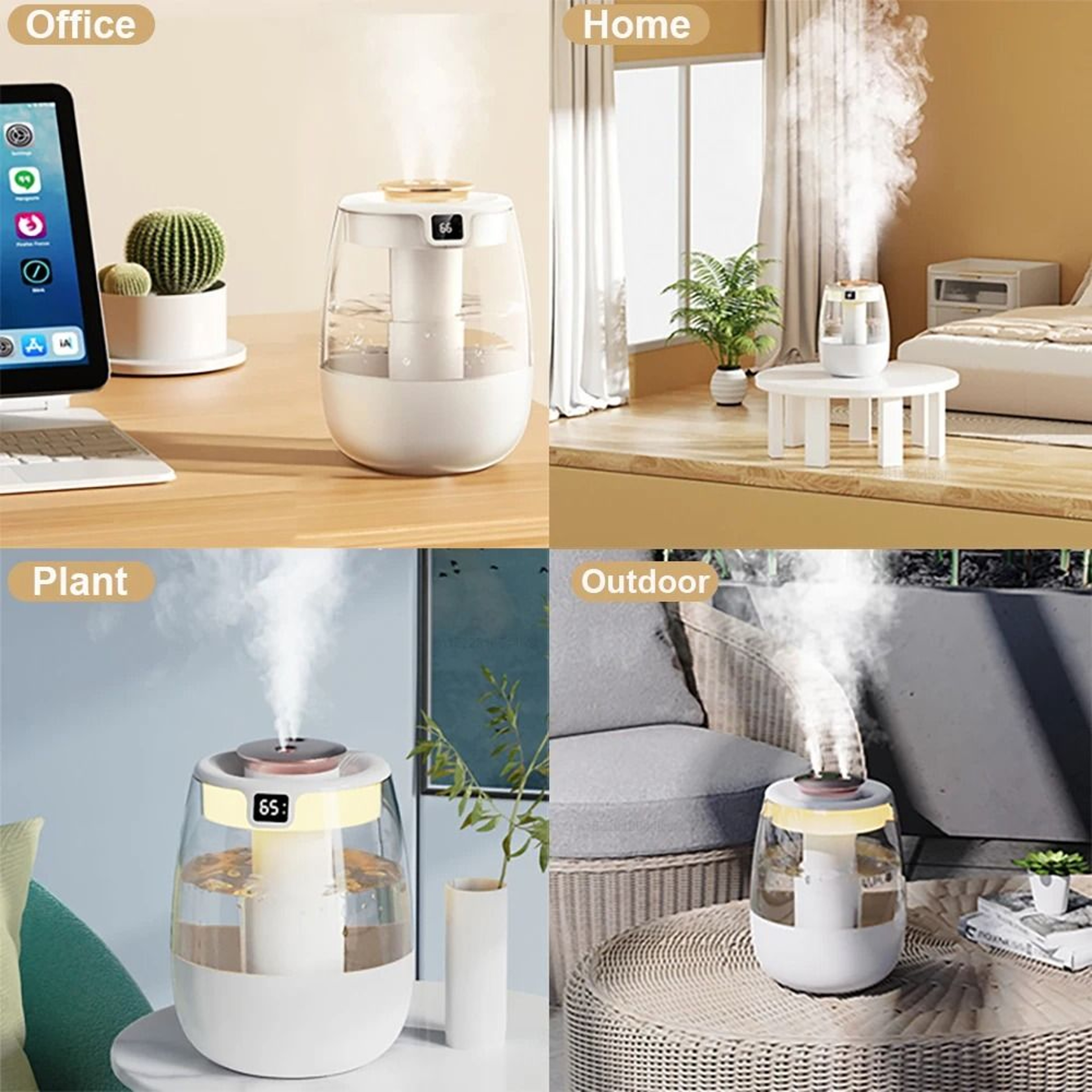 13 L Large Capacity Air Humidifier USB Double Spray Aroma Diffuser With Night Light 5