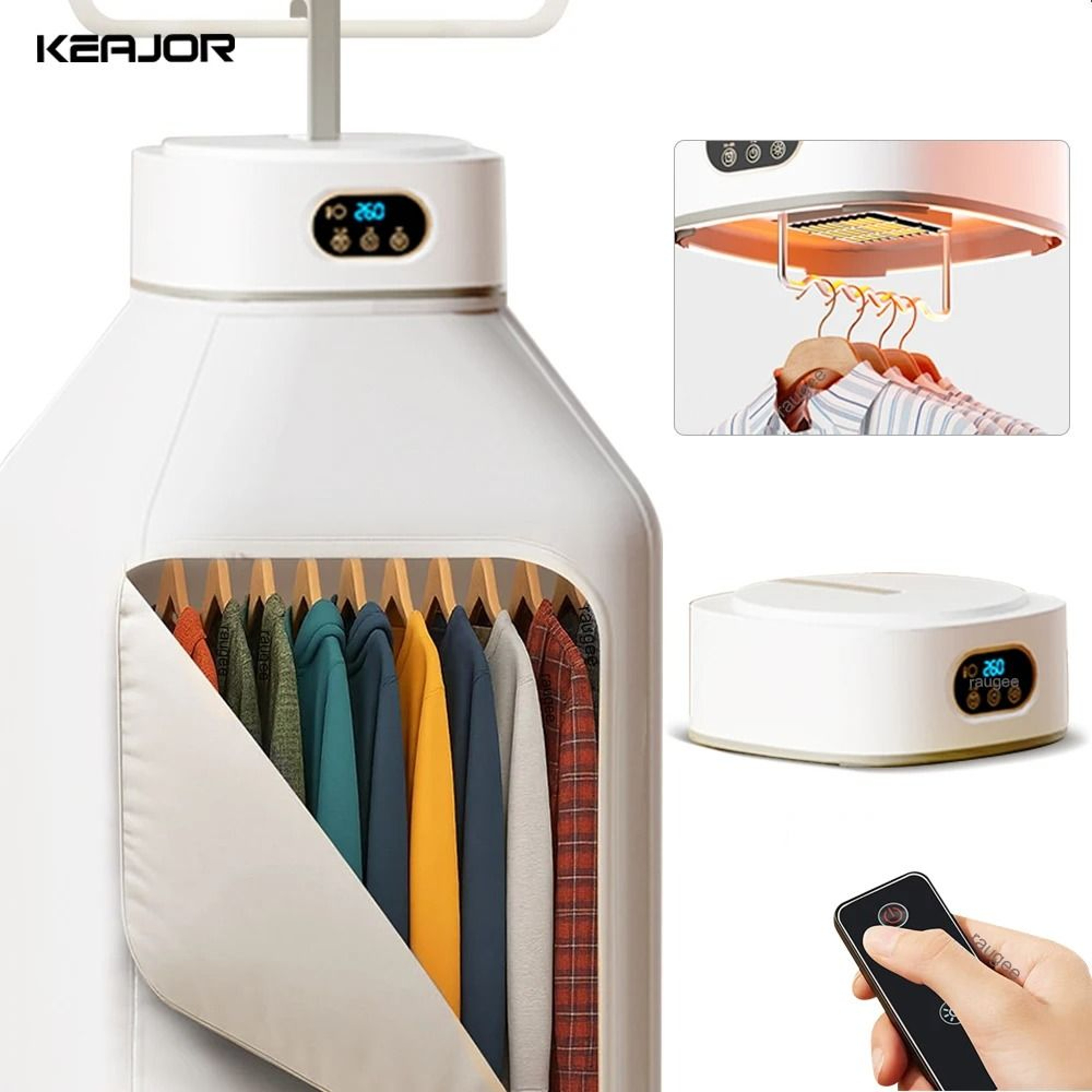 Portable Electric Clothes Dryer Mini Foldable Laundry Dryer With Remote Control 5