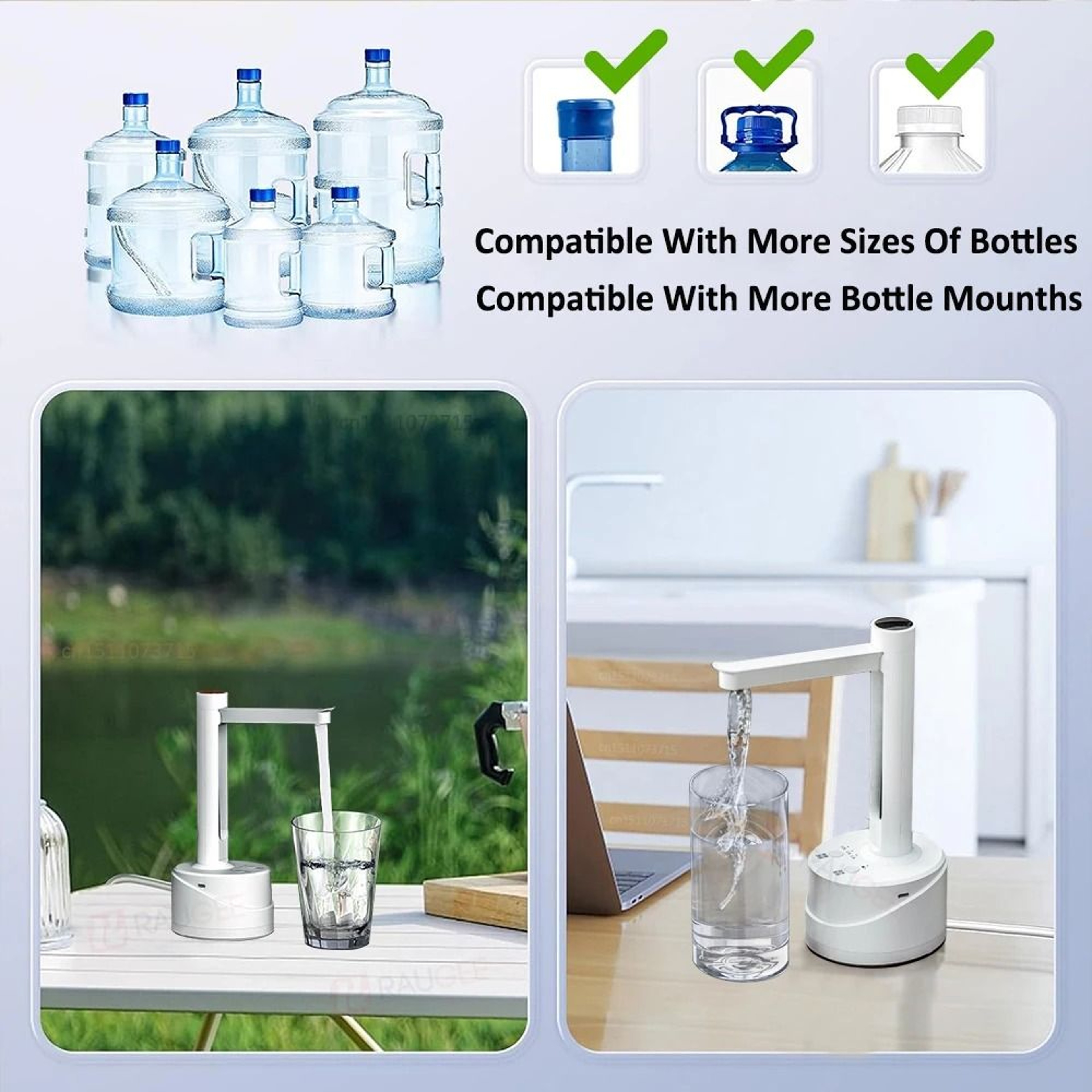 Automatic Electric Water Bottle Pump Rechargeable Dispenser For 19 Liter Bottles 3