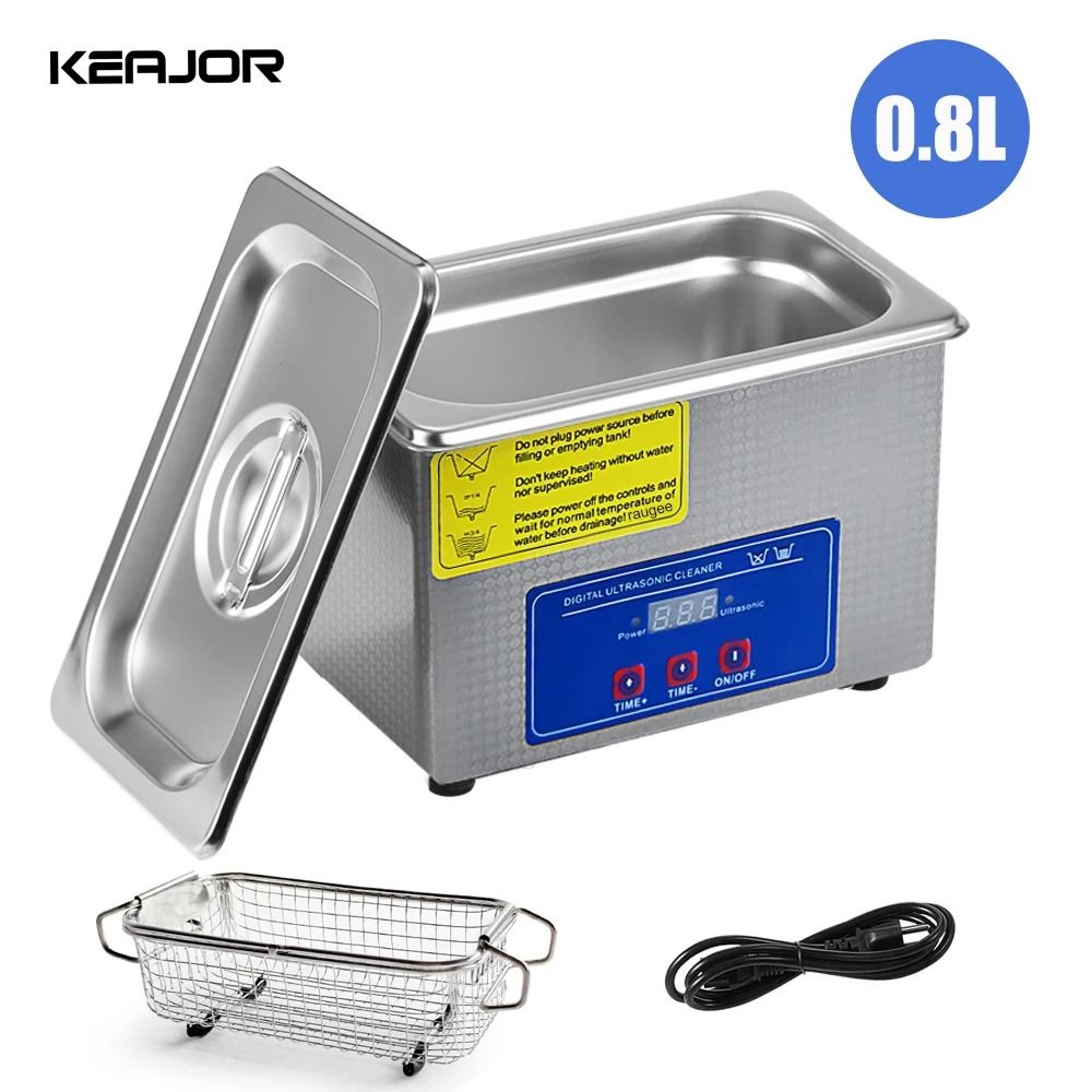 08 L Ultrasonic Cleaner 40kHz Jewelry And Glasses Cleaning Machine 0