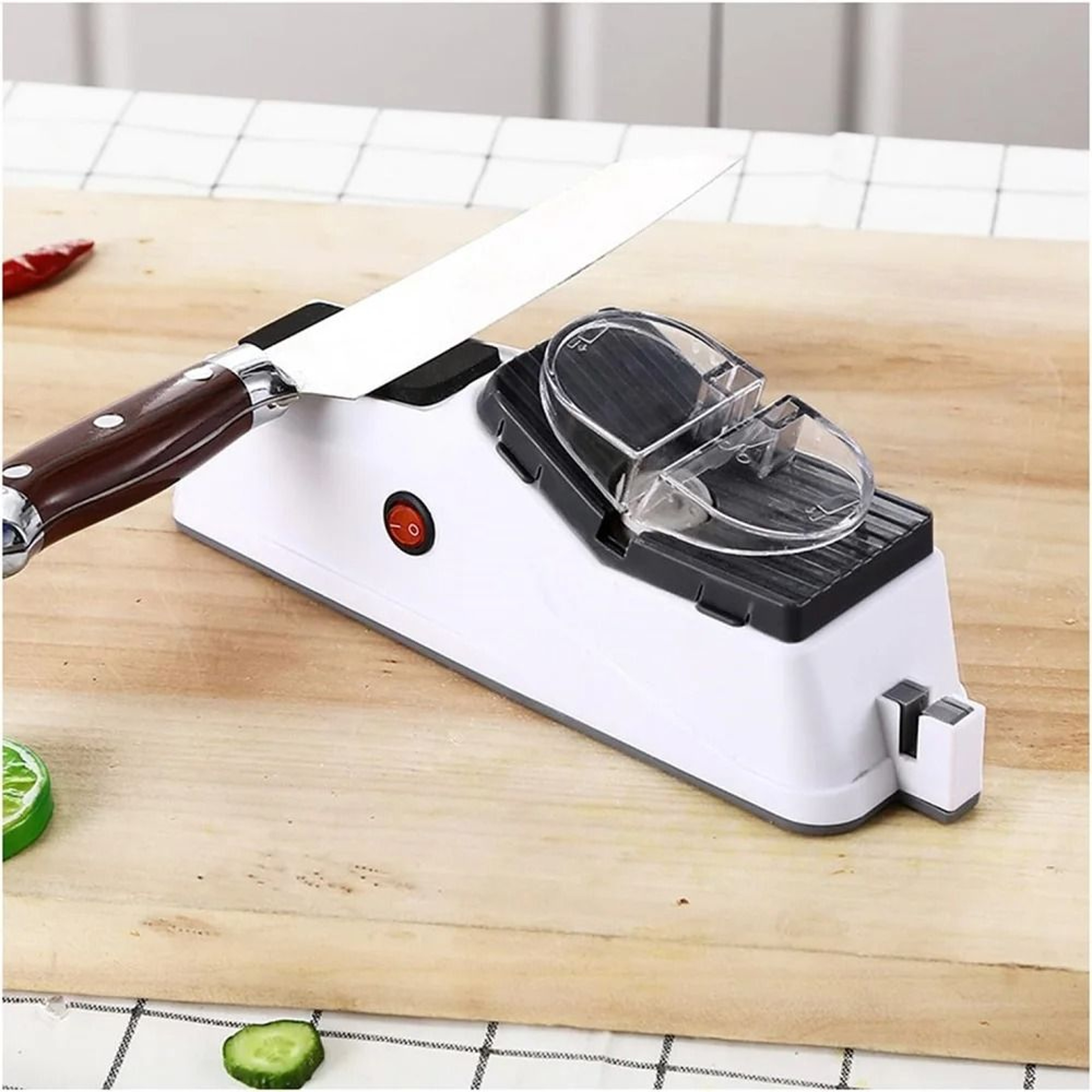 Rechargeable Electric Knife Sharpener Automatic Blade Grinding Tool For Home Kitchen 6