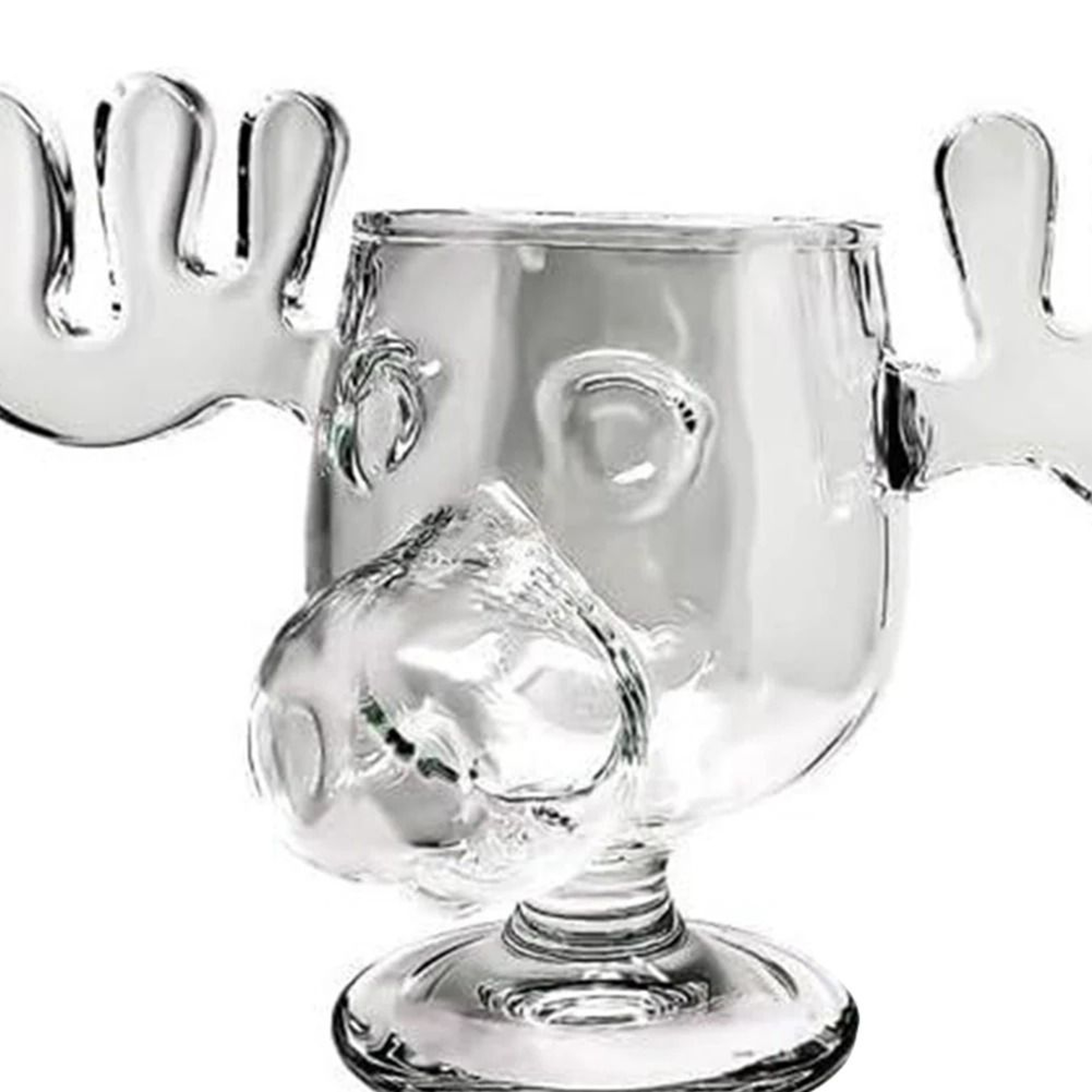 Christmas Moose Glass Mug 240ml Vintage Holiday Drinkware For Coffee Beer And Winemug 0