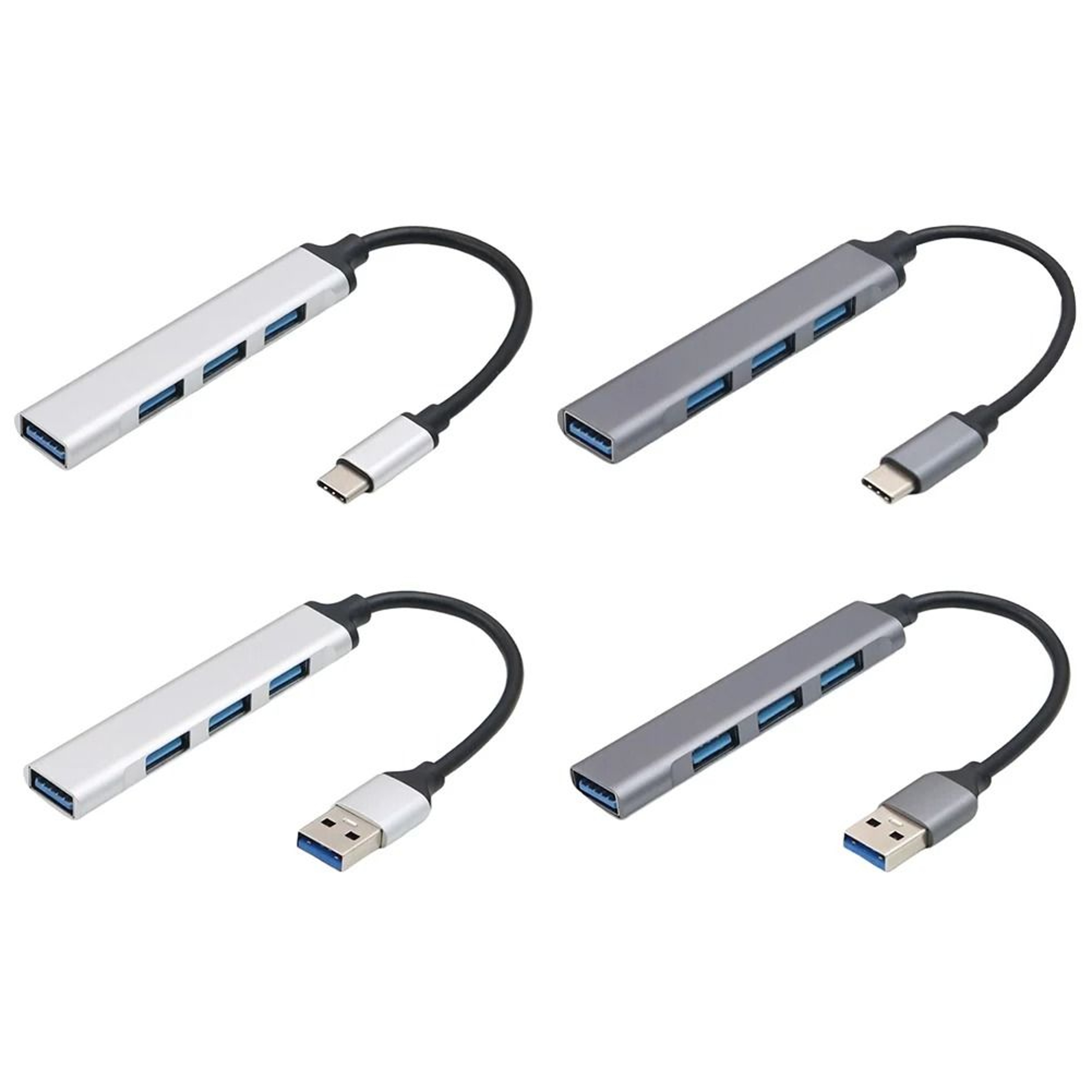 USB 30 Multiport Hub With USB C Connector Fast USB Splitter For Laptops 7