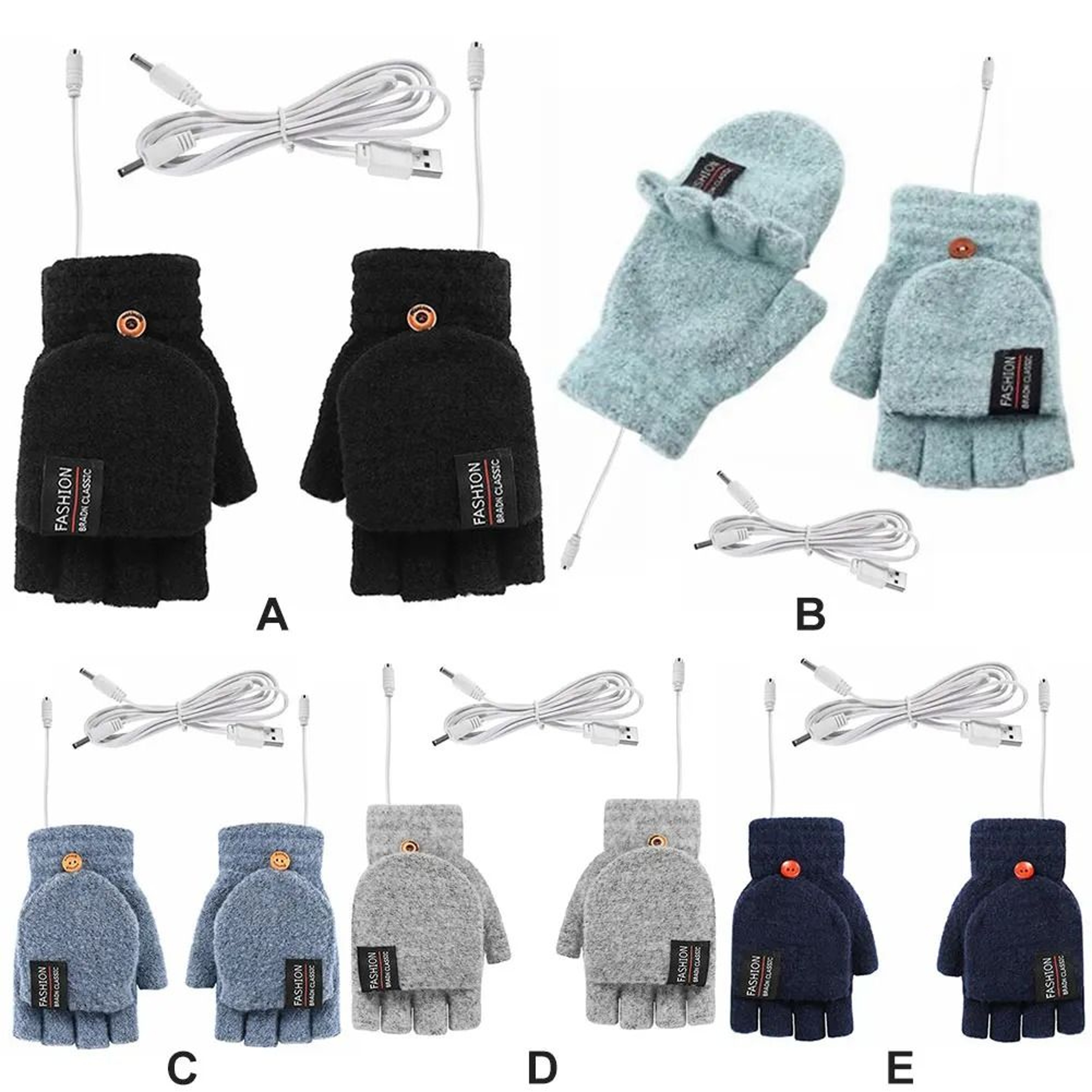 Rechargeable Heated Gloves Double Sided Electric Thermal Mittens 6