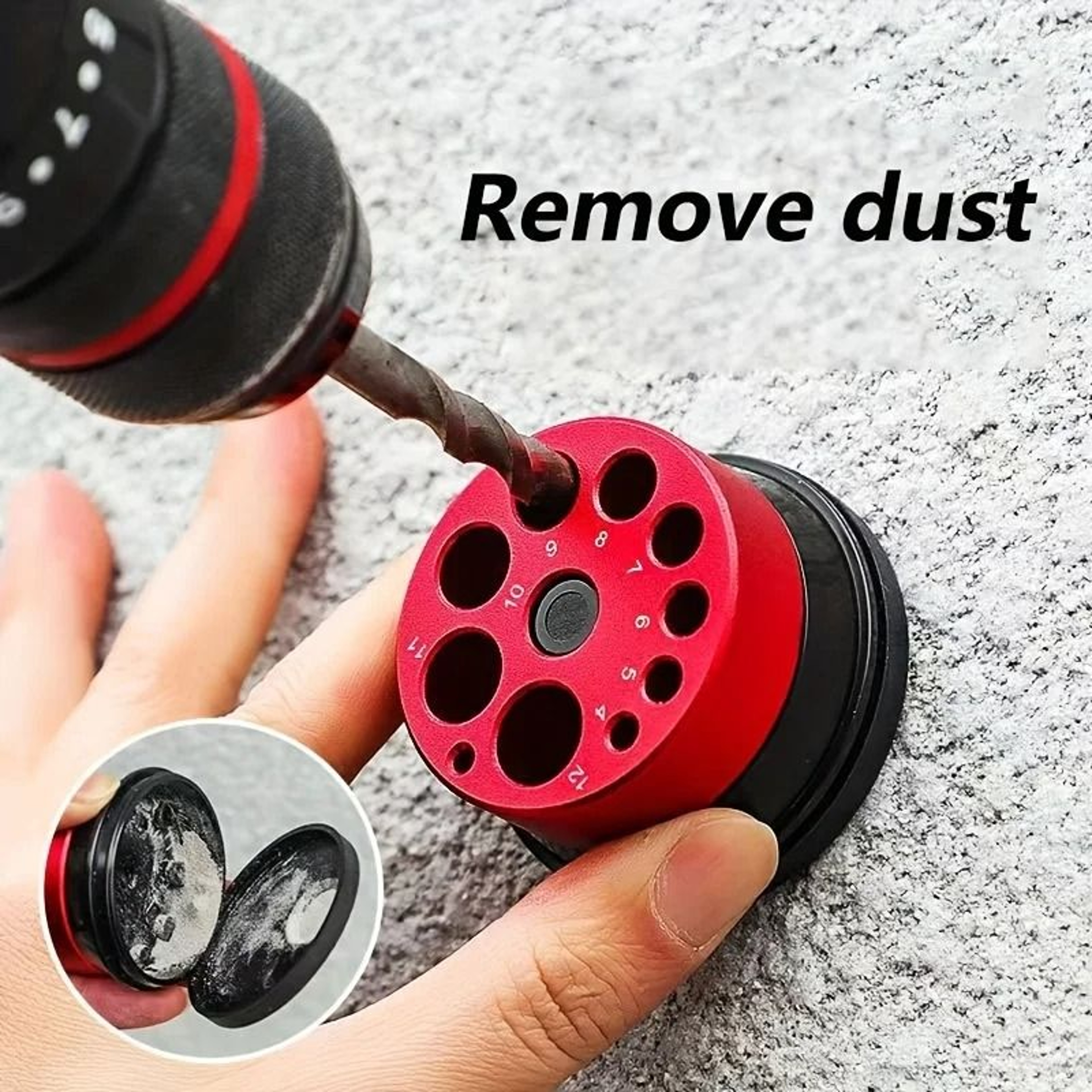 Impact Drill Dust Extractor Attachment Clean Drilling Dust Collector 4