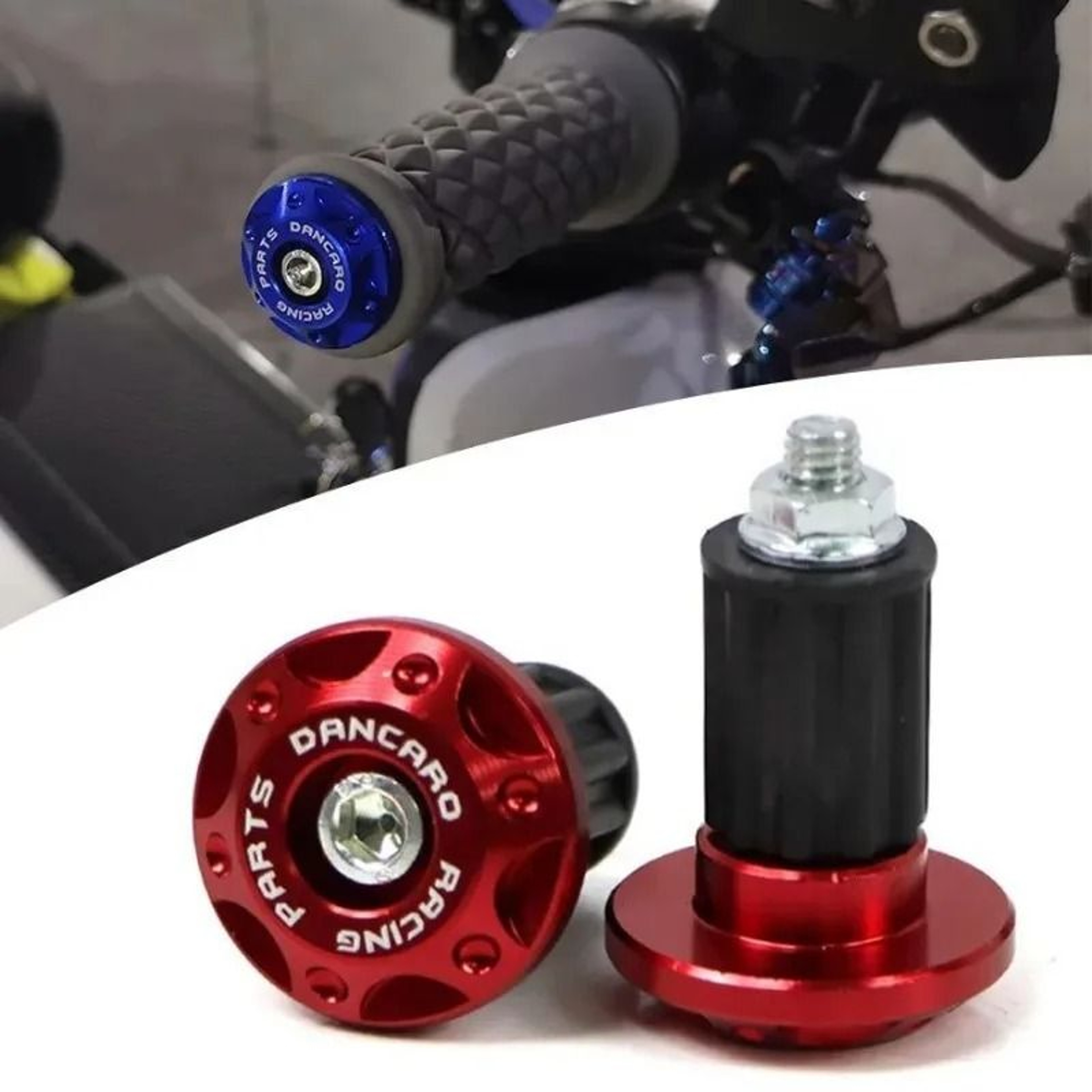 CNC Motorcycle Handlebar Ends Metal Bar End Sliders Counterweights 4