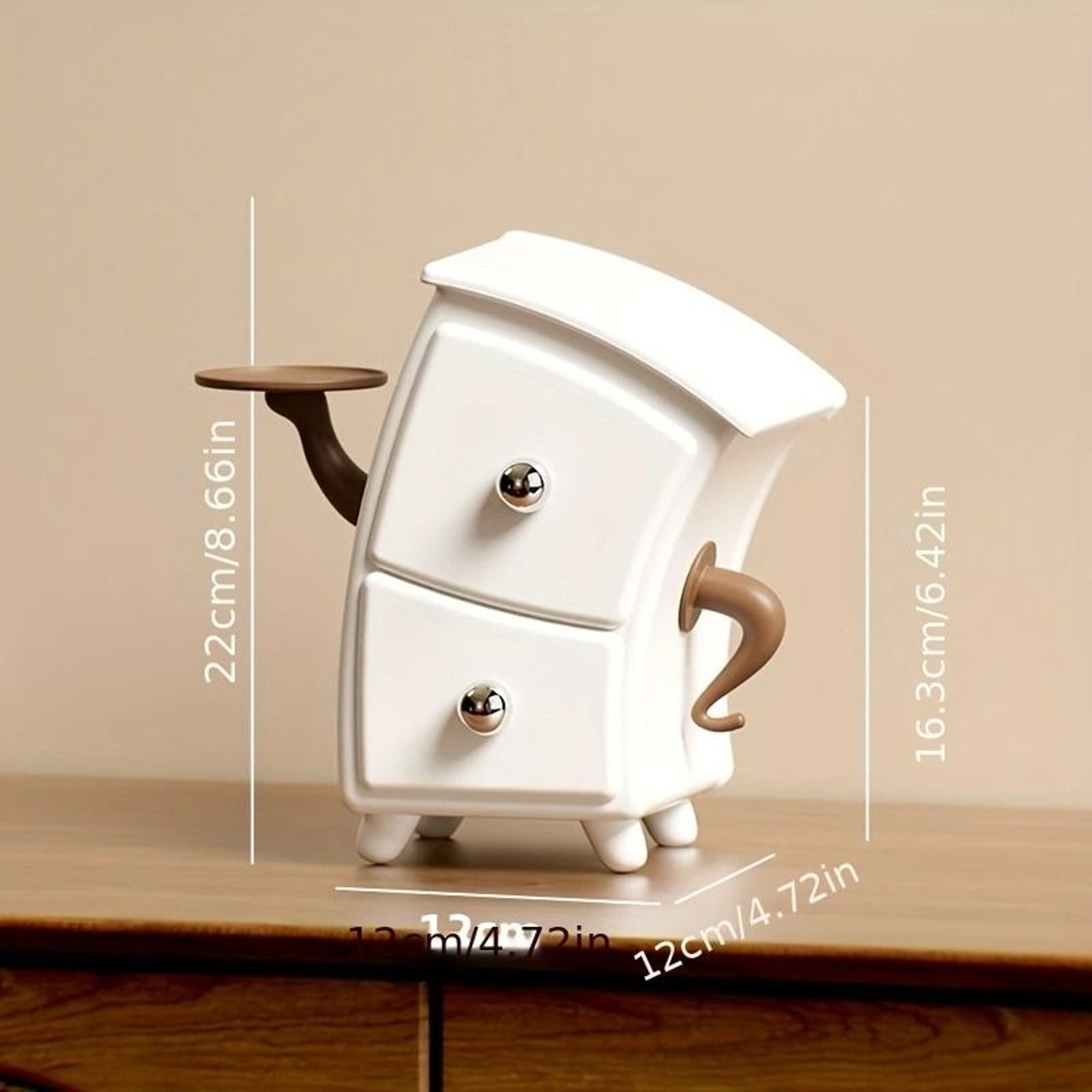 Unique Shape Jewelry Storage Box Cosmetic Organizer Drawer Tray 3