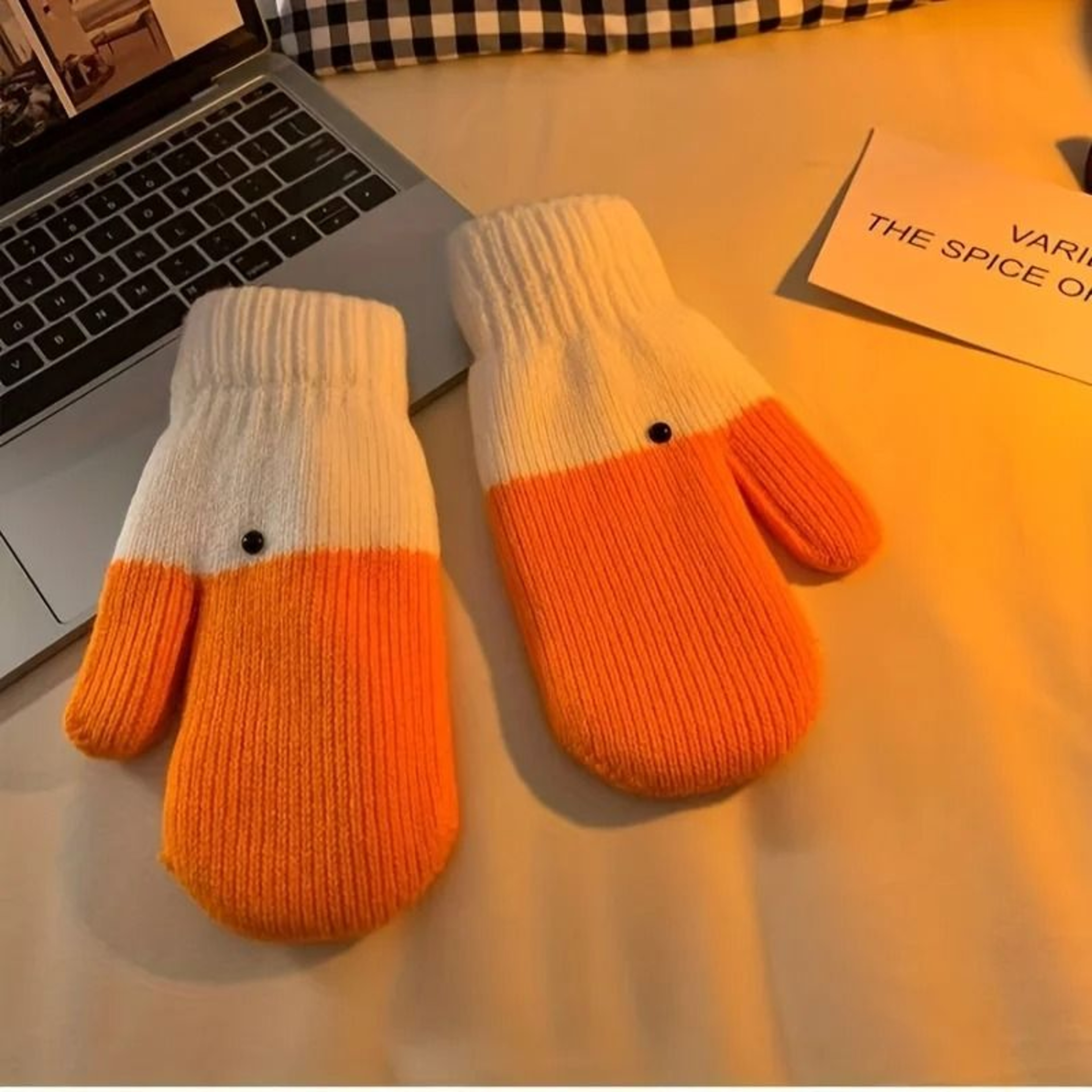 Cute Goose Mittens Thick Warm Funny Winter Gloves For Women 0