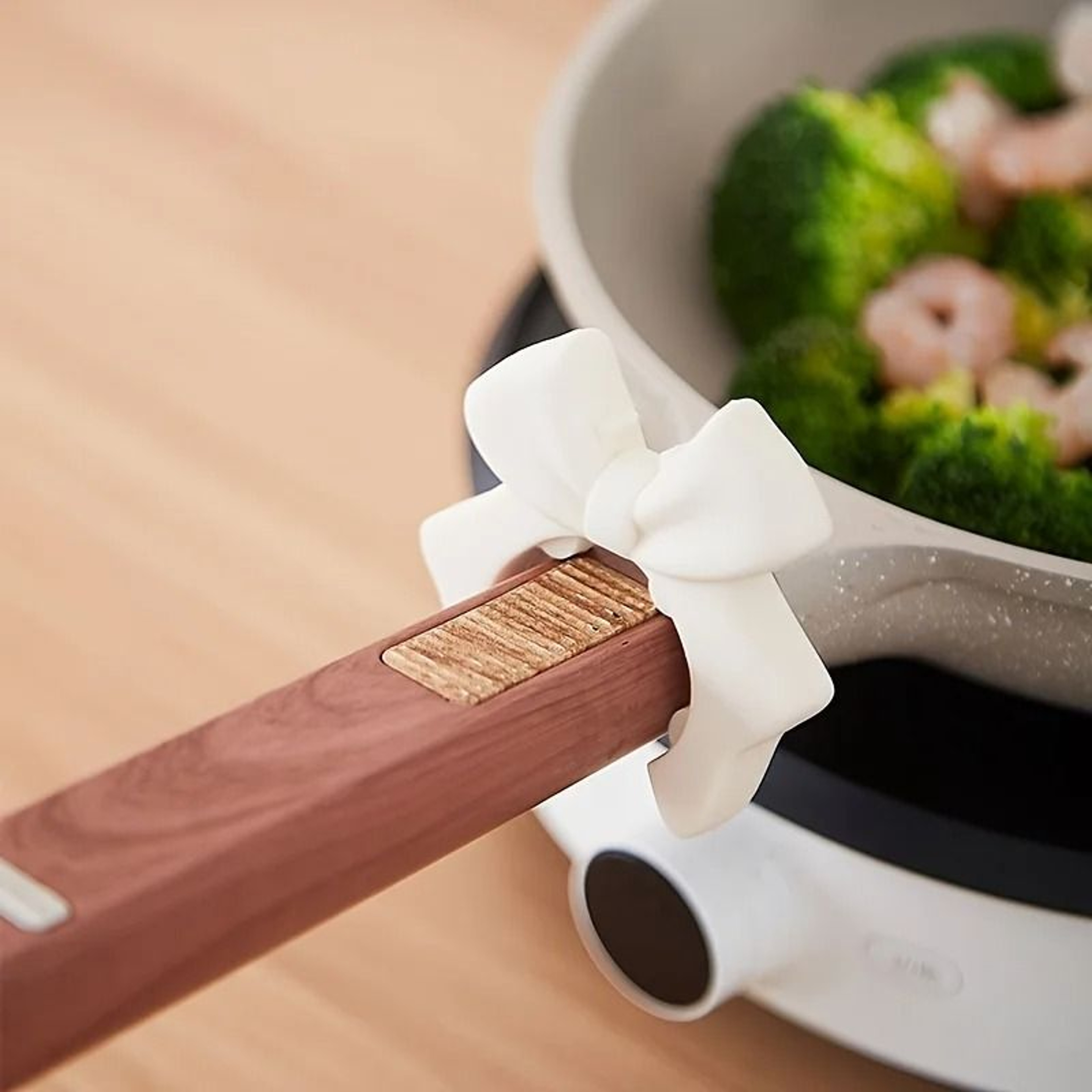 Silicone Spatula Holder With Bow Design Kitchen Spoon Holder For Stove 2