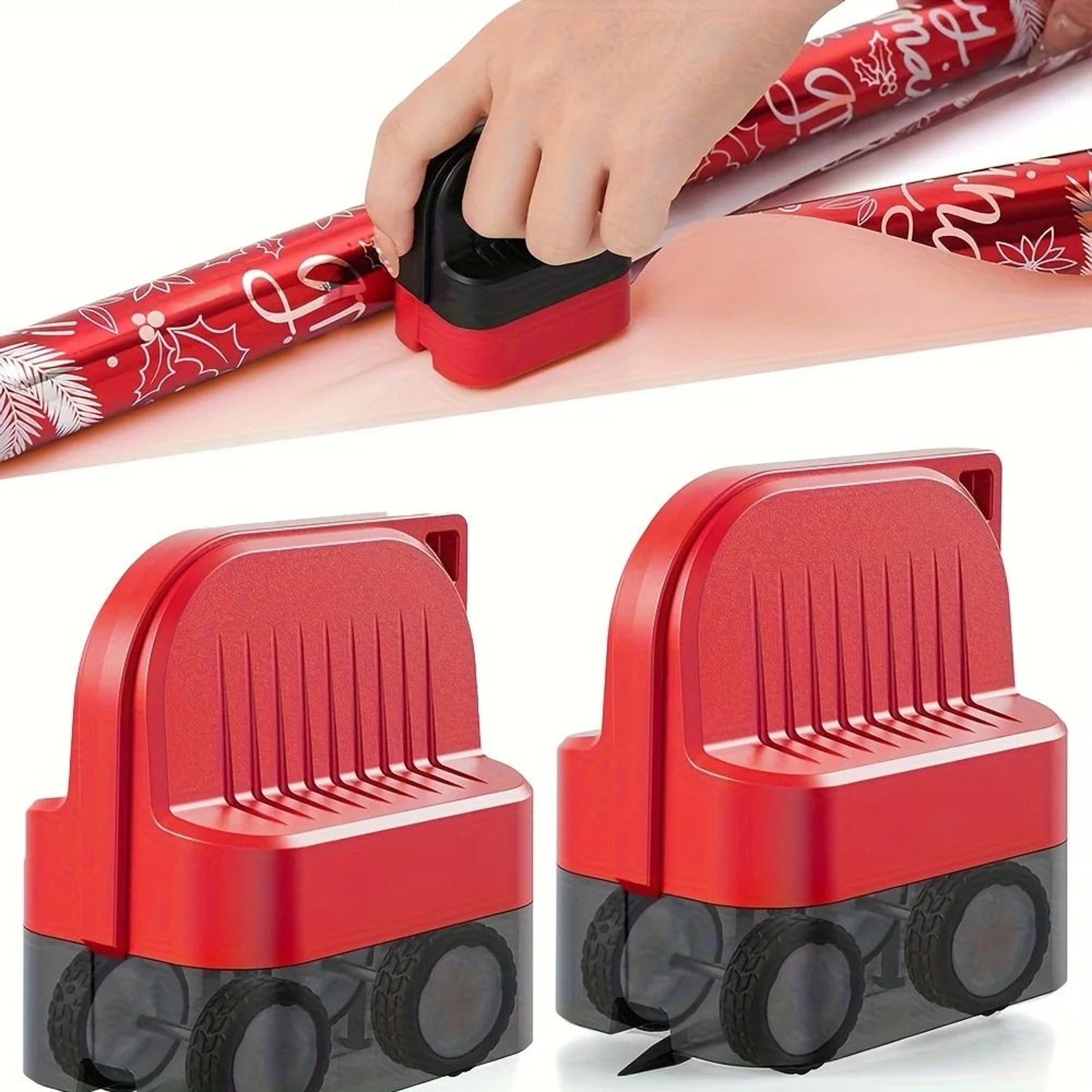 Cylindrical Wrapping Paper Cutter Safe Gift Wrap Paper Cutting Tool 0